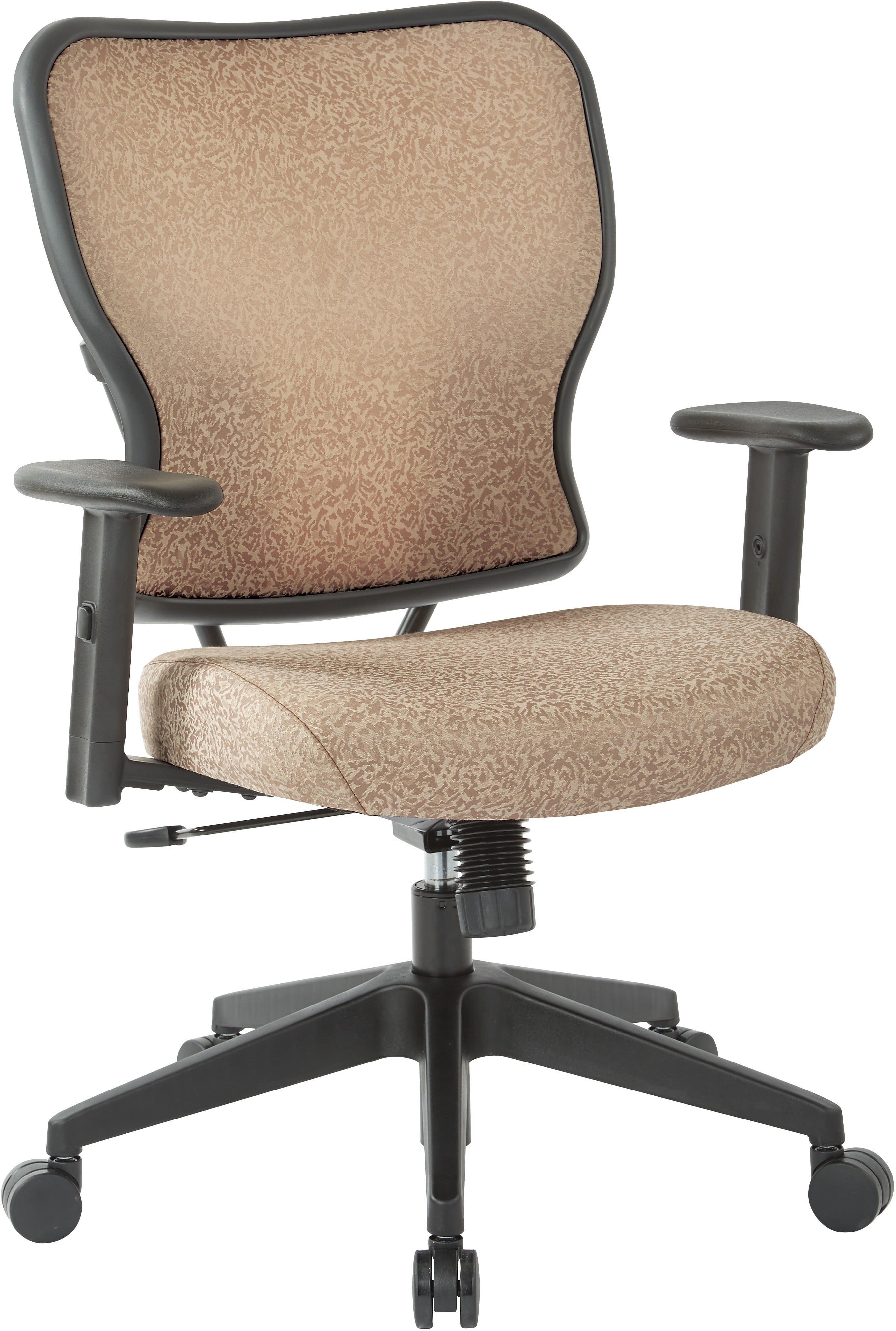 Premium Latte Fabric 2-in-1 Height Adjustable Office Chair with Lumbar Support - Ergonomic Desk Chair for Home & Office Workspace, Gaming, and Study