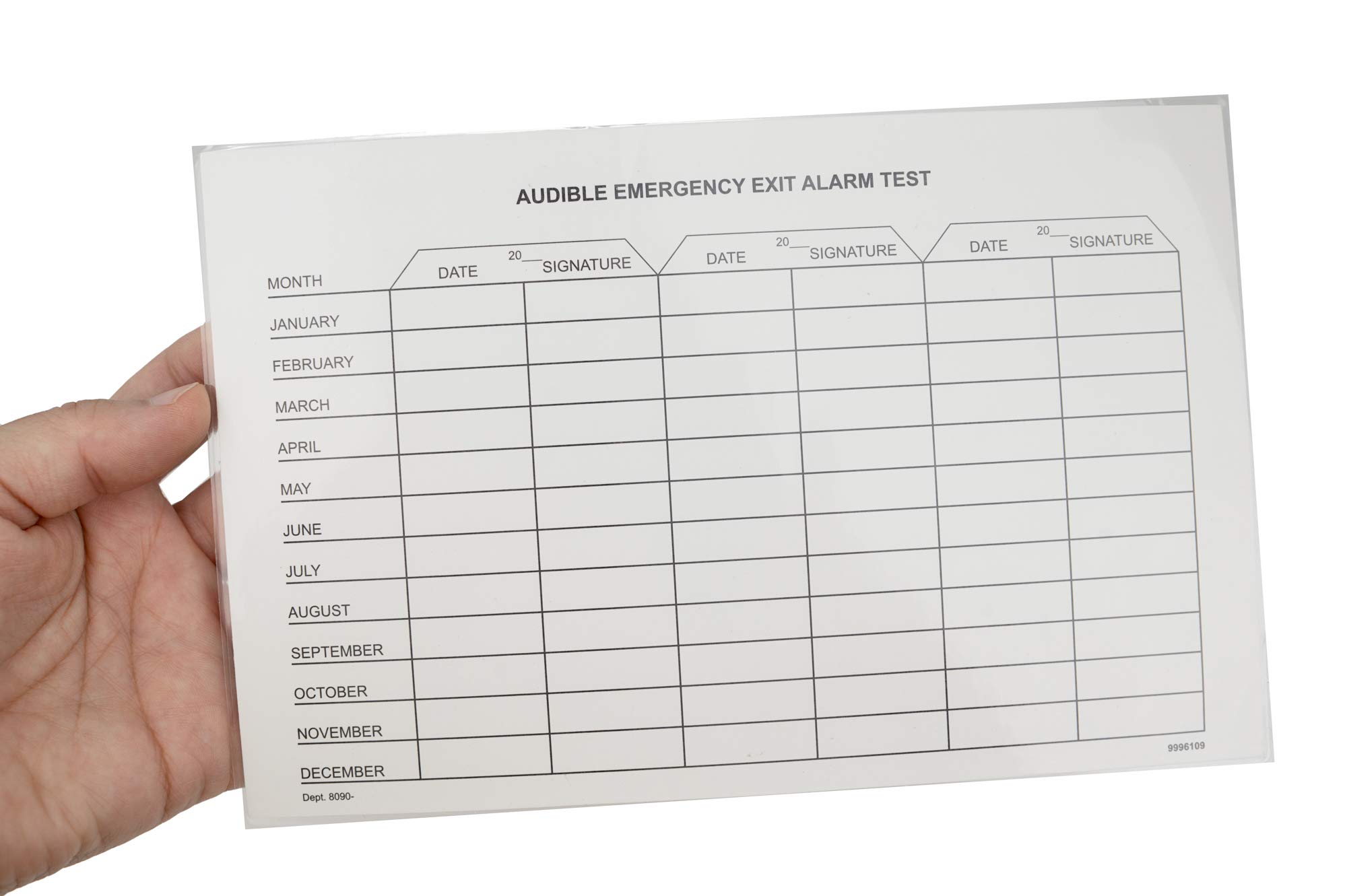 Audible Emergency Exit Test Report - Reusable Laminated Cardstock Safety Inspection Forms (500-Pack) | OSHA Compliance, Fire Drill Documentation, Building Safety Checks