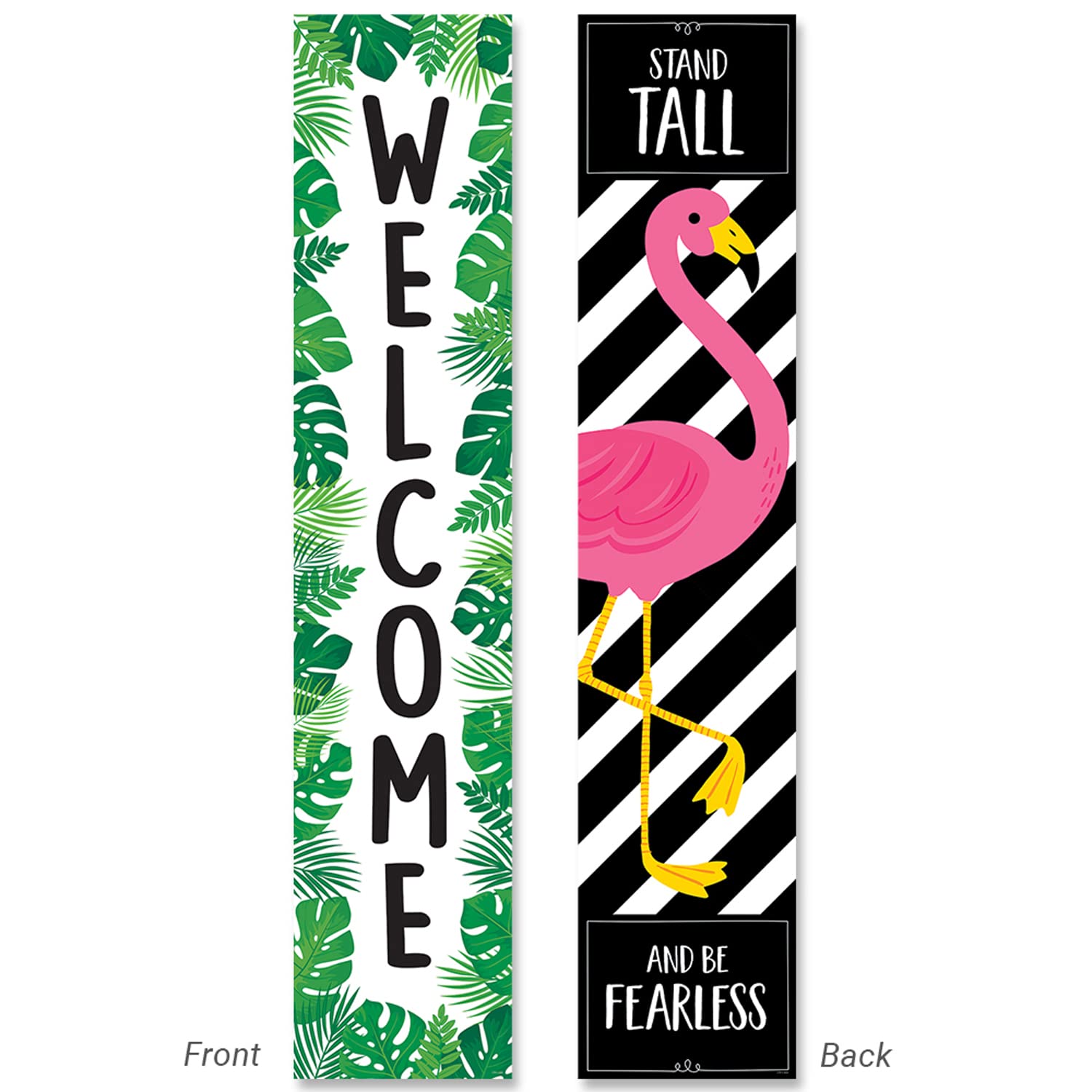 Palm Paradise Welcome Banner - Double-Sided for Classroom & Party Decor