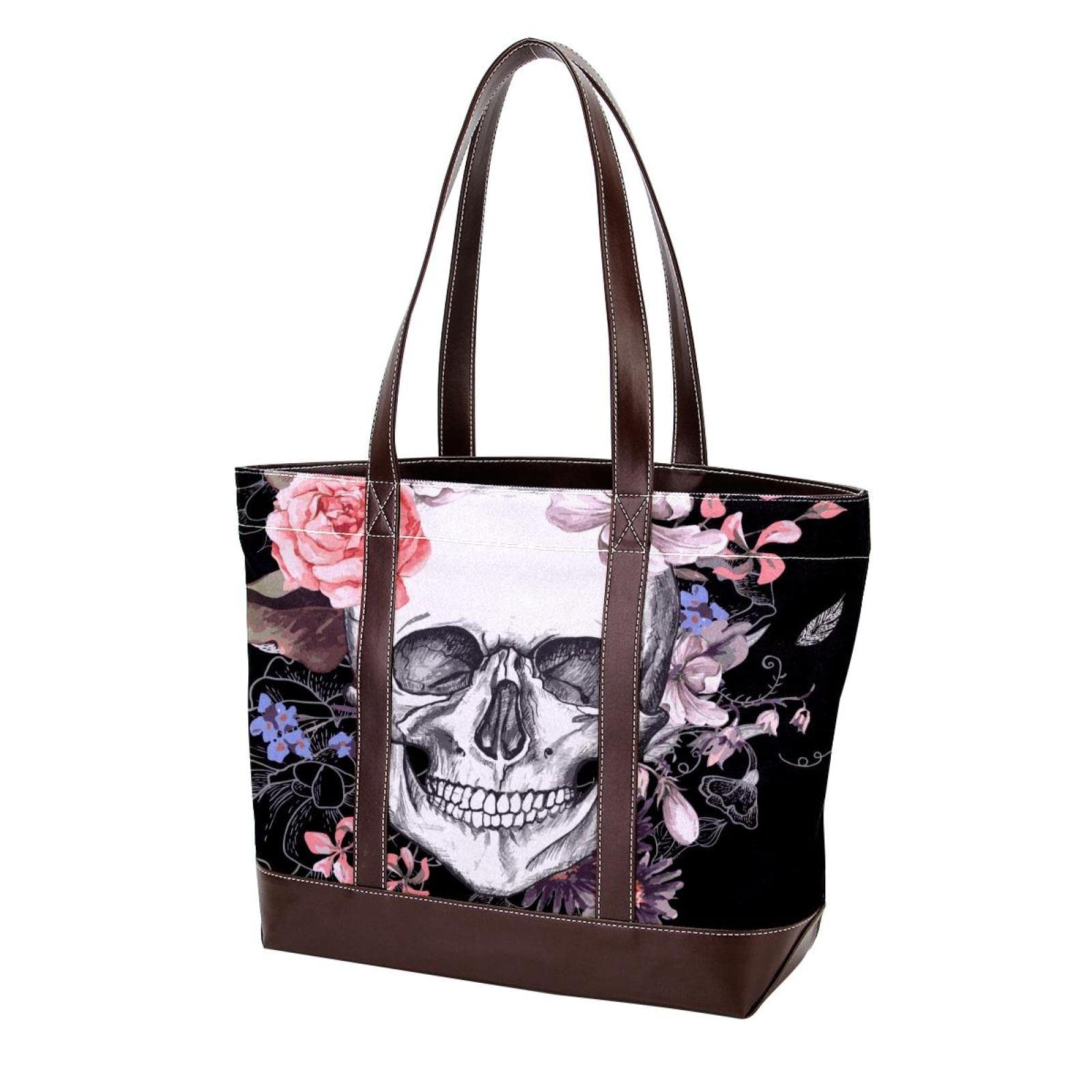 Stained Glass Cat Tote Bag for Women - Large Leather Canvas Shoulder Bag, Top Handle Satchel & Hobo Purse - Perfect for Work, Shopping & Travel