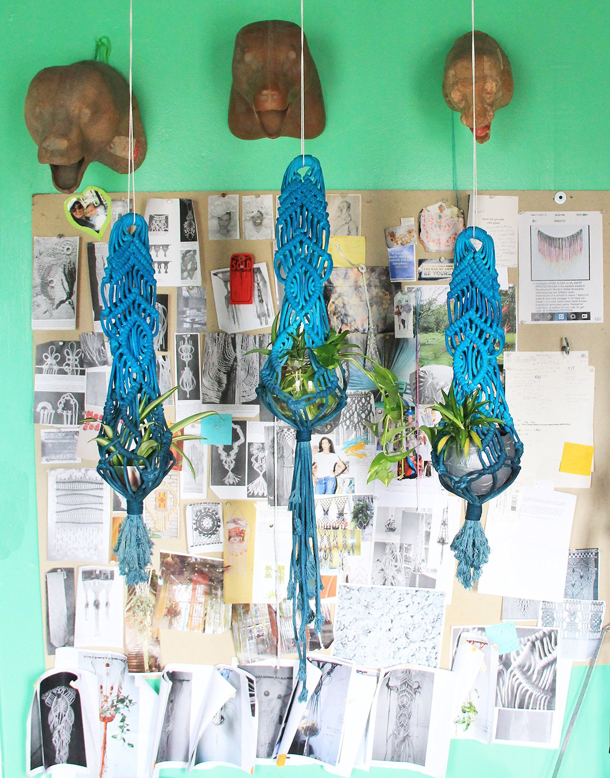 Handmade Macrame Plant Hanger for Indoor Outdoor Decor - Boho Wall Hanging Planter for Home, Garden, Patio & Balcony | Perfect for Succulents, Spider Plants & Hanging Greenery