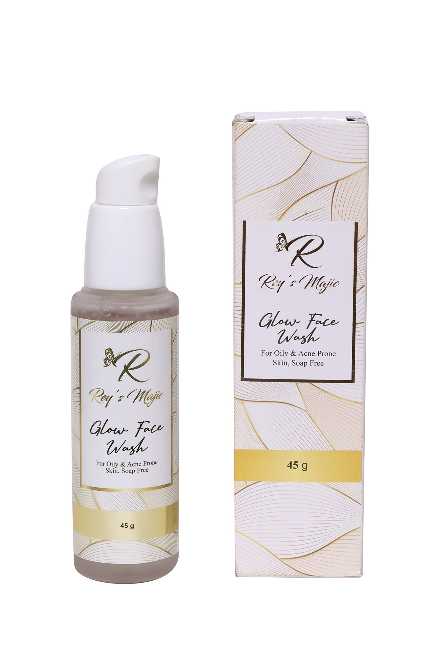 Rey's Majic Glow Face Wash for Clear & Radiant Skin - 45ml | Gentle Daily Cleanser for All Skin Types | Perfect for Morning & Night Skincare Routine