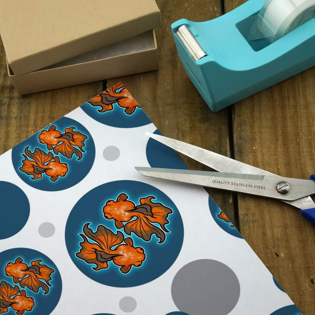 Japanese Goldfish Gift Wrap Wrapping Paper Roll - 15.7 x 118 Inch Decorative Craft Paper for Birthday, Wedding, Christmas Presents & DIY Scrapbooking