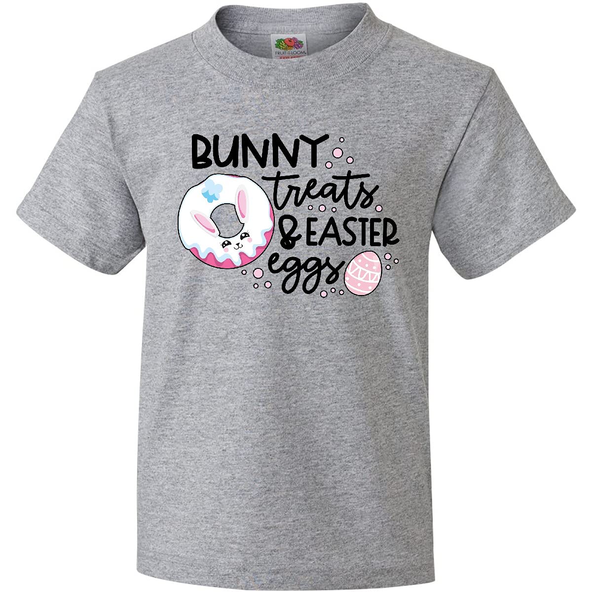 Easter Bunny Treats & Easter Eggs Youth T-Shirt | Cute Easter Graphic Tee for Kids | Perfect for Easter Celebrations, Egg Hunts & Spring Festivals