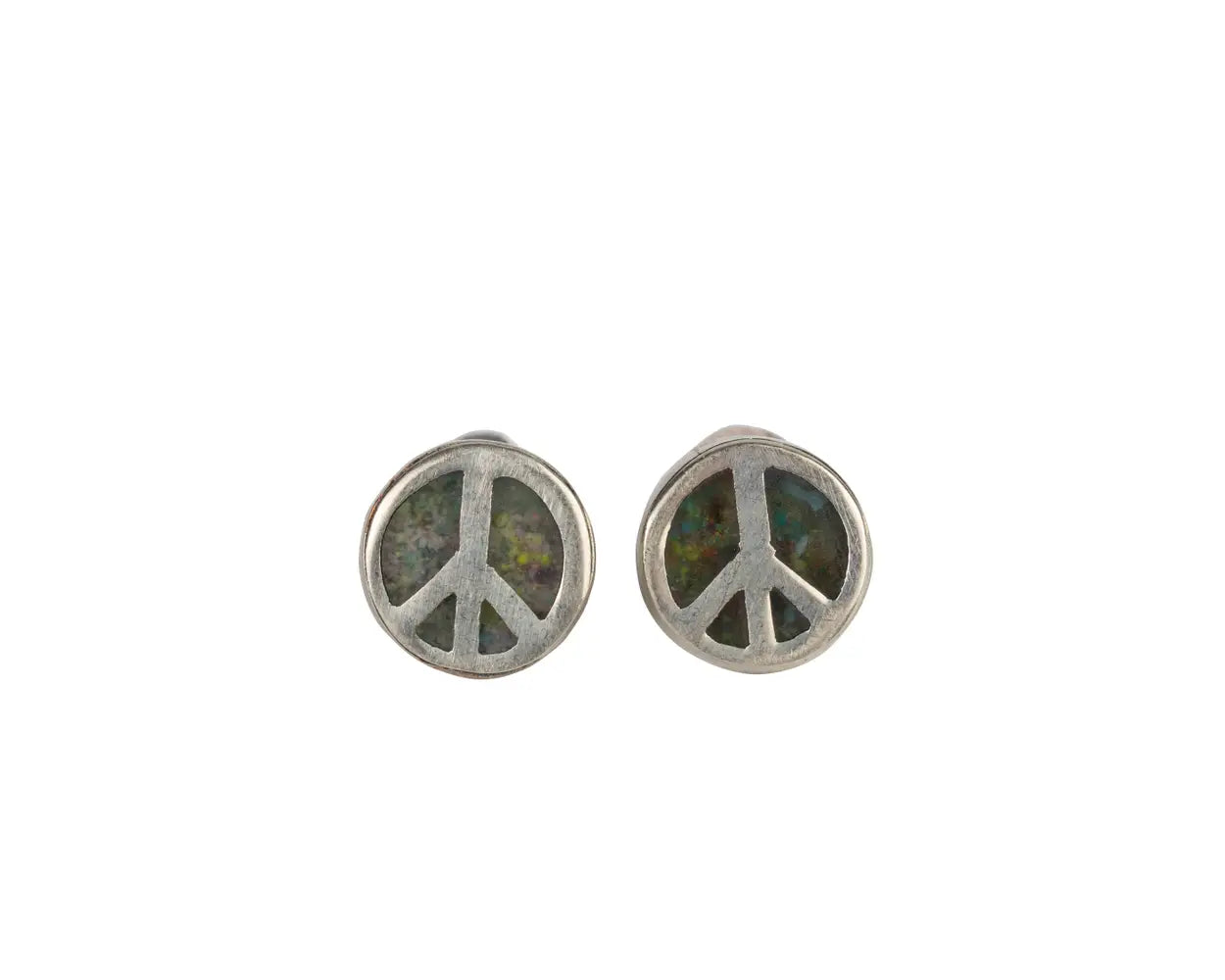 Handmade Peruvian Peace Sign Earrings - Sterling Silver Boho Hippie Jewelry for Women - Perfect for Music Festivals & Everyday Wear