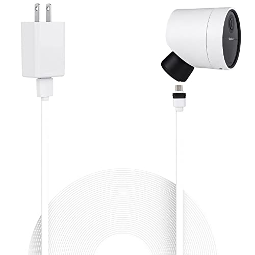 UYODM 16.5Ft Weatherproof USB Power Cable for SimpliSafe Wireless Outdoor Security Camera | 5m Waterproof Charging Cord | Continuous Power Supply for Home Security System | Perfect for Backyard, Front Door & Garage Surveillance (White)