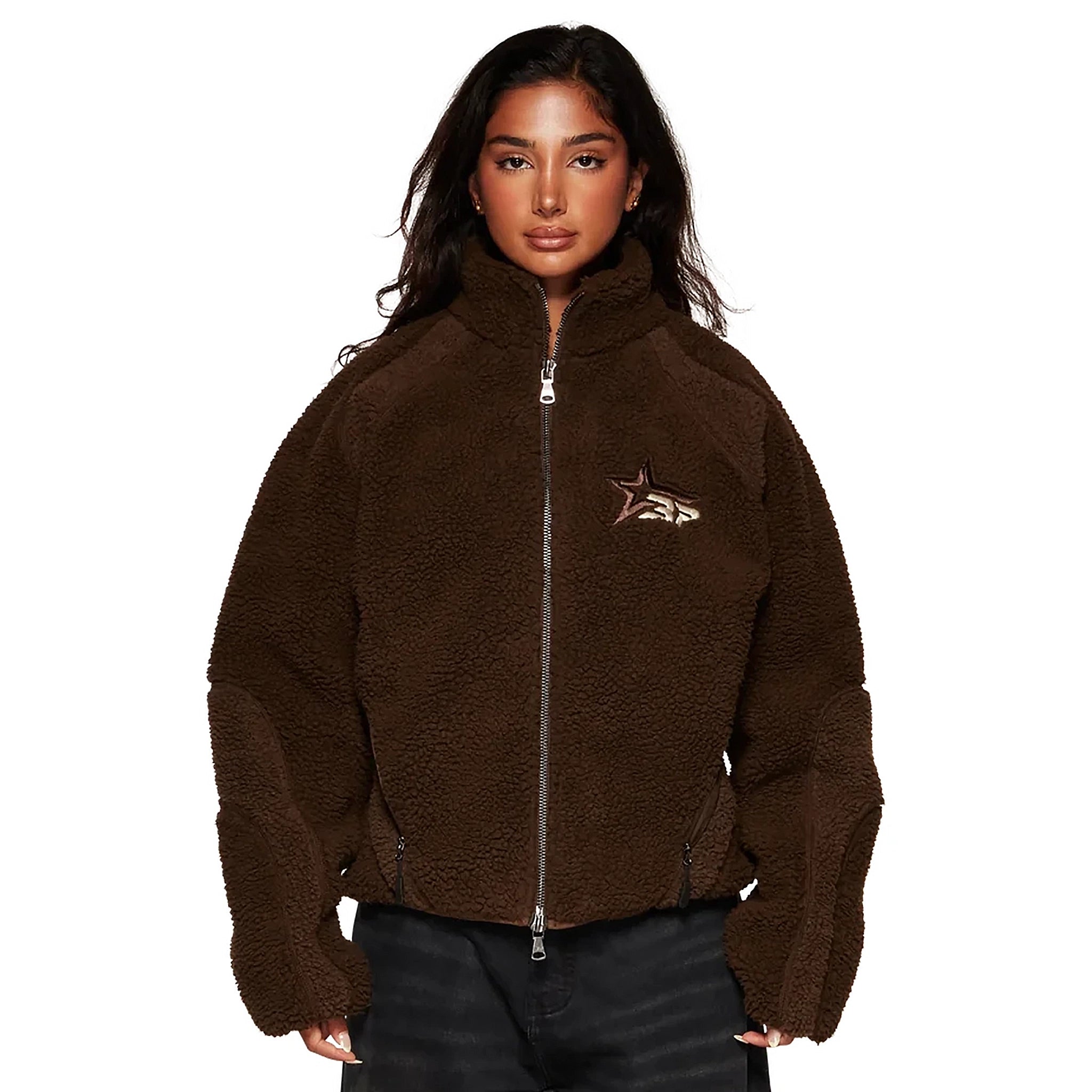 Broken Planet Mocha Polar Fleece Jacket - Soft & Warm Winter Outerwear for Men & Women - Perfect for Hiking, Camping & Outdoor Activities