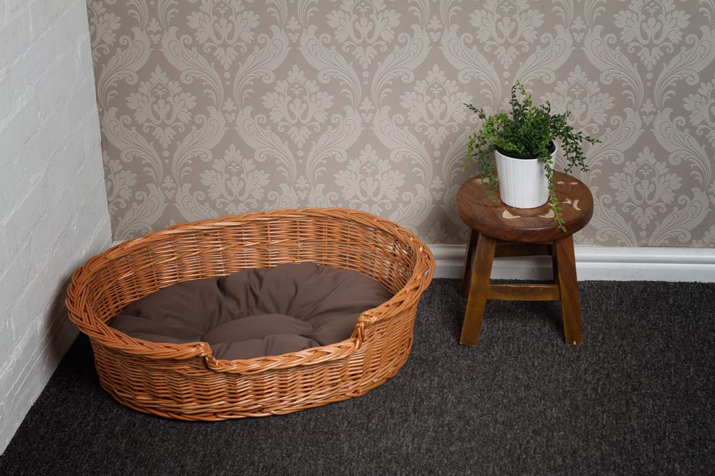 Cozy Small Pet Bed Basket - 55cm Washable Dog & Cat Bed for Small Breeds - Perfect for Indoor Use, Living Room, Bedroom, or Pet Carriers