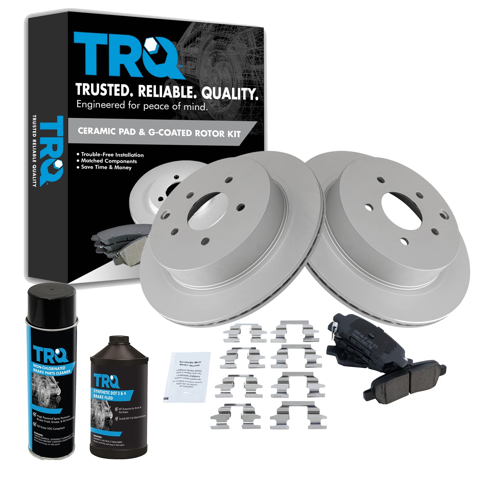 Premium Ceramic Brake Pads & Coated Rotors Kit for Nissan - High-Performance, Low Noise, Long-Lasting - Perfect for Daily Commuting, Highway Driving & Heavy Loads