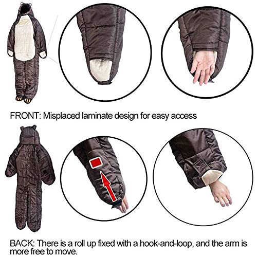 Extreme Weather Wearable Sleeping Bag for Camping - Lightweight & Warm Cold Weather Sleeping Bag Suit for Outdoor Adventures, Hiking, Backpacking, and Winter Survival
