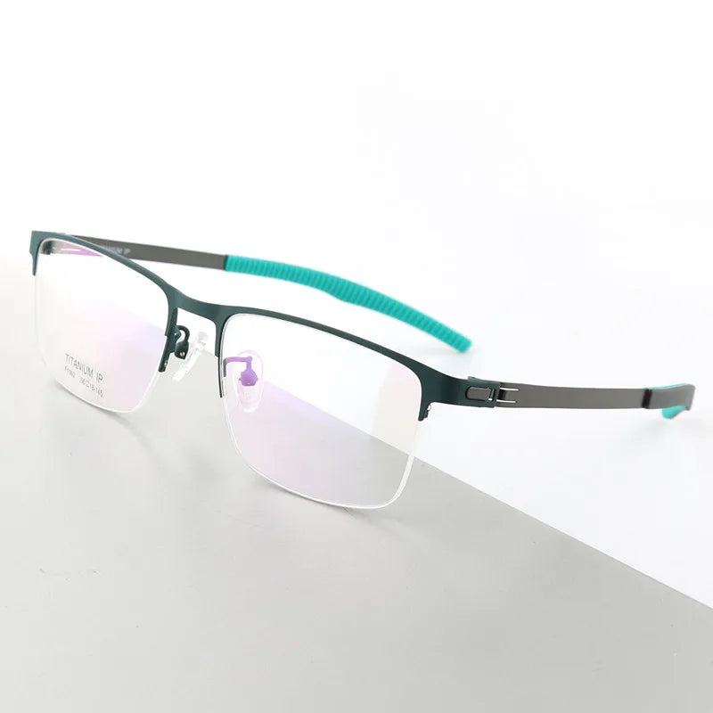 Aimee Unisex Semi-Rimless Square Titanium Sports Eyeglasses 2992 - Lightweight Durable Frames for Running, Cycling & Outdoor Activities
