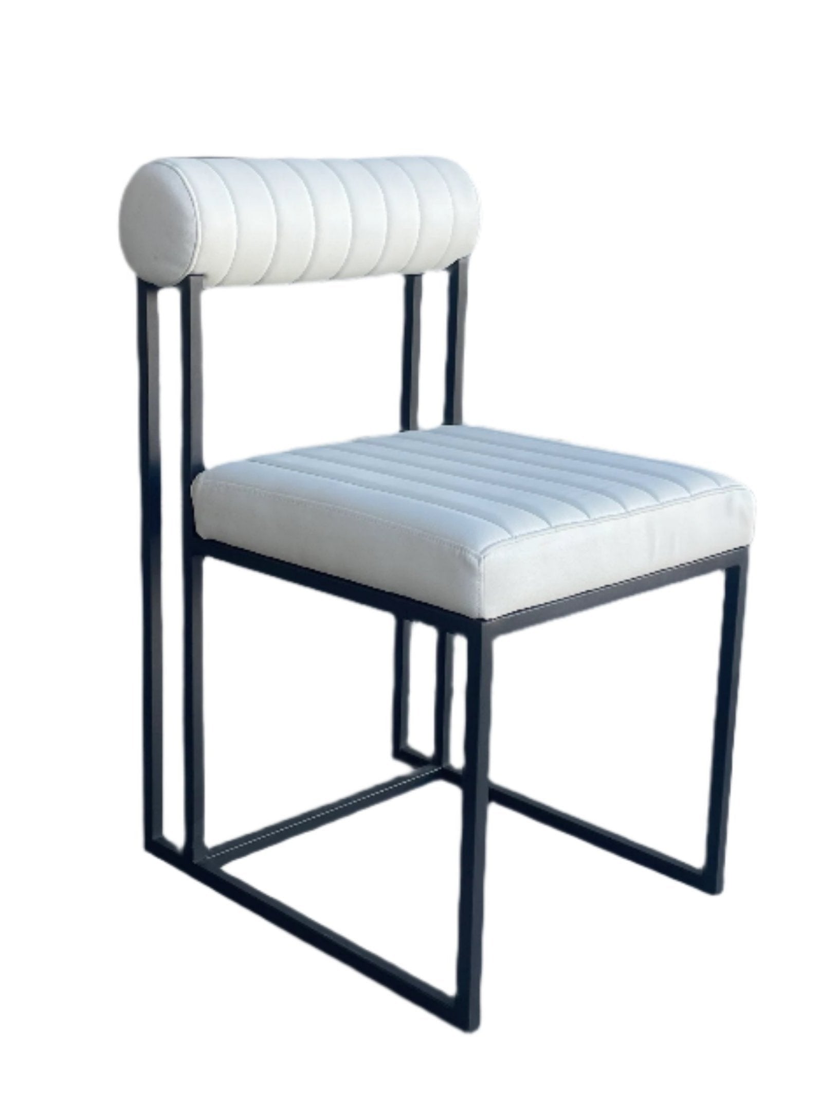 Milo Faux Leather White Dining Chair - Modern Accent Chair for Kitchen, Dining Room & Office - Comfortable & Stylish Seating Solution