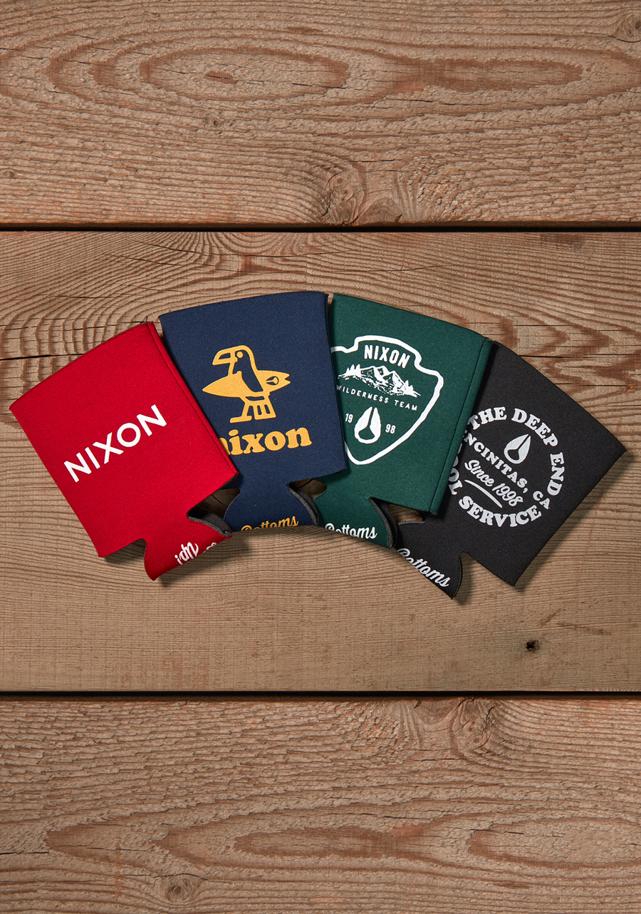 Nixon Koozie Insulated Can Cooler - Navy & Harbor Design | Keep Drinks Cold for Outdoor Activities, Beach, and Parties