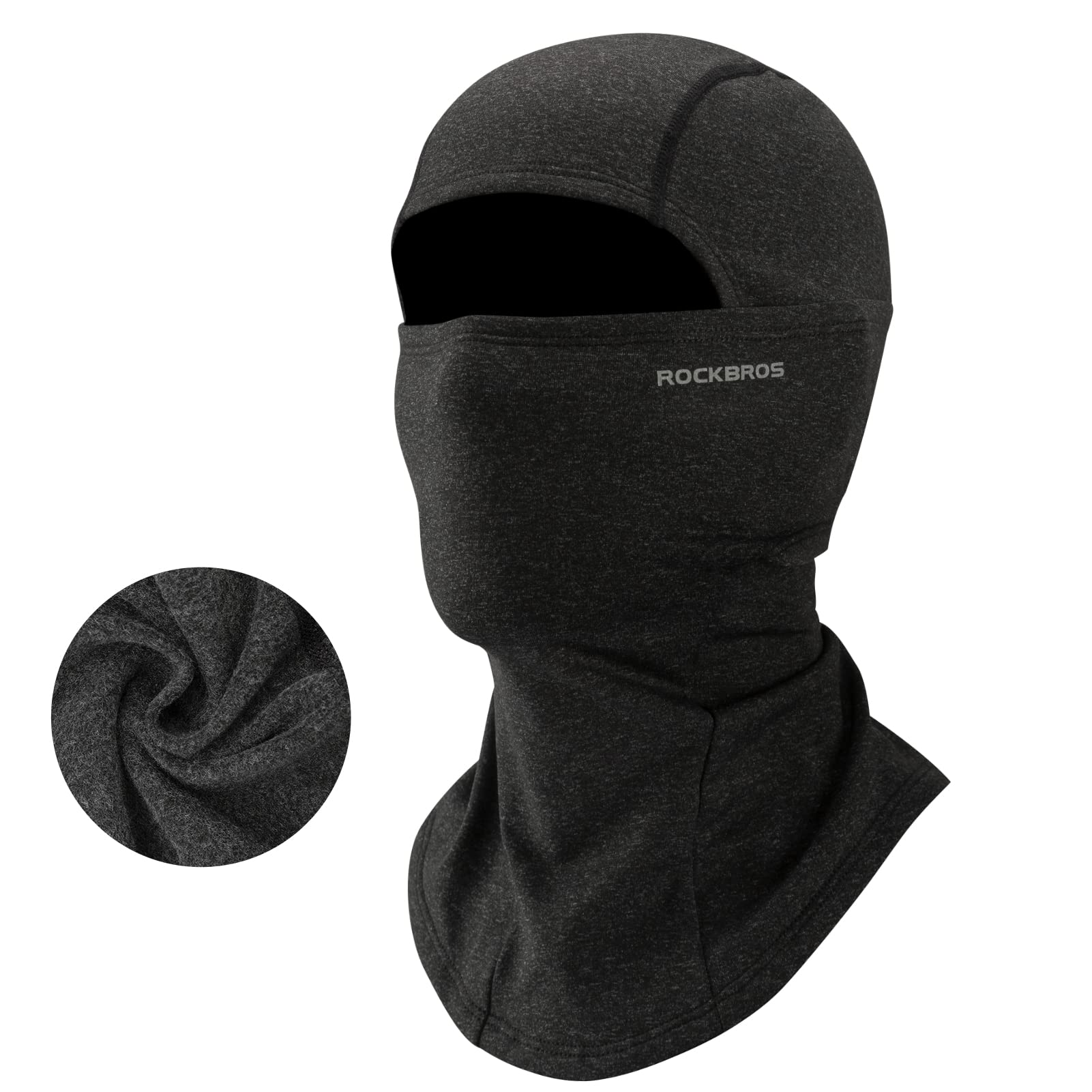 ROCKBROS Men's Windproof Balaclava Ski Mask - Cold Weather Thermal Face Mask for Skiing, Cycling, Motorcycle & Outdoor Winter Sports - Helmet Compatible Hood for Snowboarding, Running & Hiking