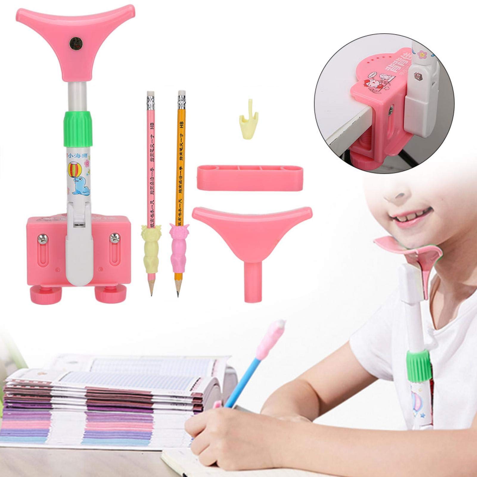 Anti-Myopia Posture Corrector for Kids - Adjustable Sitting Support Brace, Writing & Reading Orthotic Instrument - Ideal for Study Desk, Computer Work & Office Use to Improve Posture & Reduce Eye Strain