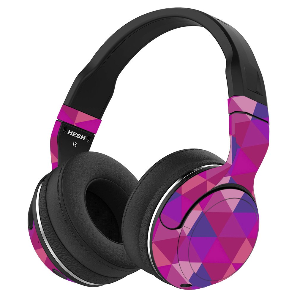 MightySkins Vinyl Wrap Cover for Skullcandy Hesh 2 Wireless Headphones - Pink Kaleidoscope Design | Protective, Durable, Customizable Skin | Easy to Apply & Remove | Made in USA | Perfect for Travel, Workouts & Daily Use