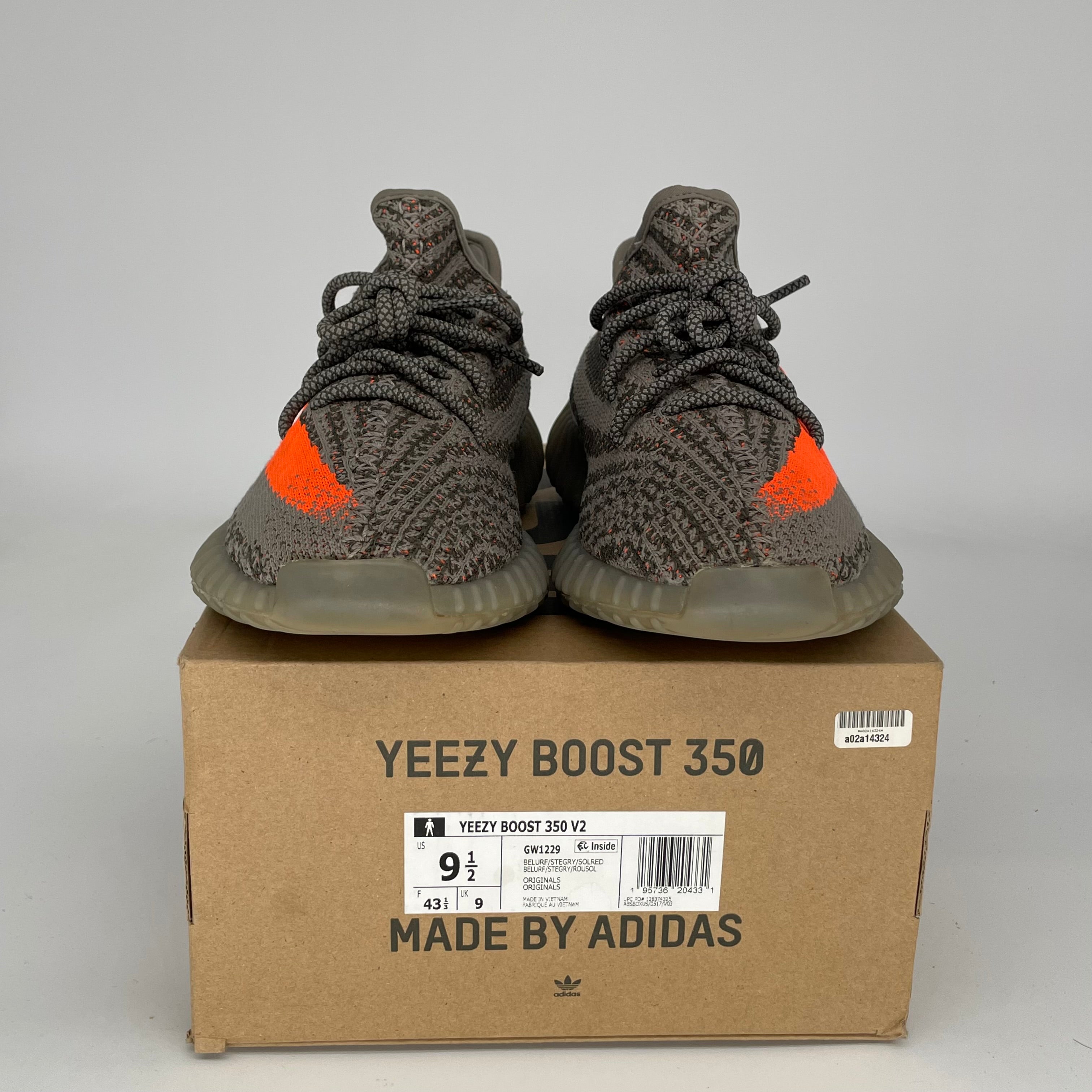 Adidas Yeezy Boost 350 V2 Beluga Reflective Sneakers - Men's Size 9.5 (GW1229) | Limited Edition Running Shoes for Streetwear & Gym Workouts