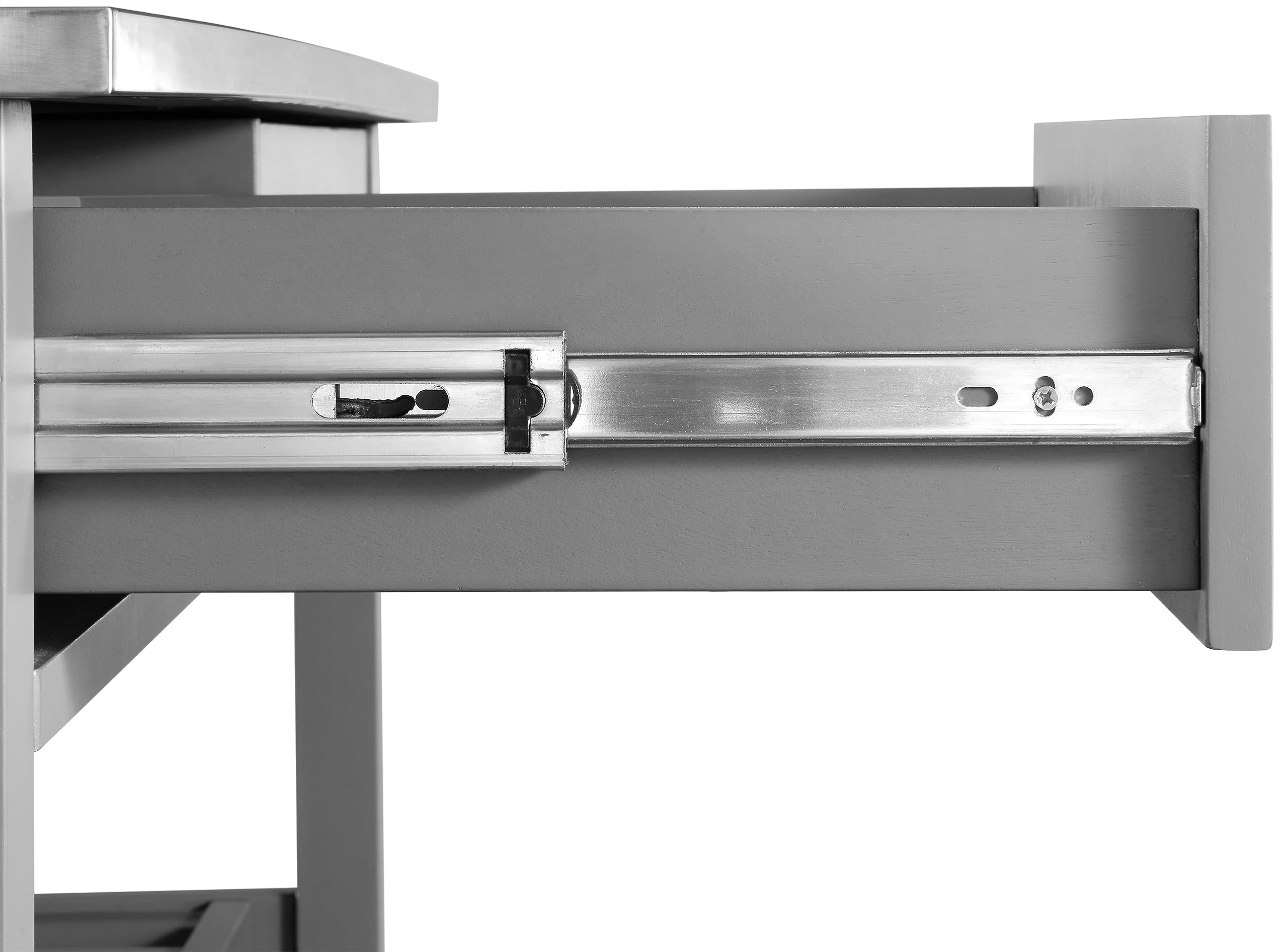 Crosley Chloe Stainless Steel Kitchen Island Cart with Wheels - Microwave Stand, Wine Rack & Storage Cabinet for Small Spaces - Perfect for Apartments, Dorms & Compact Kitchens (Gray)