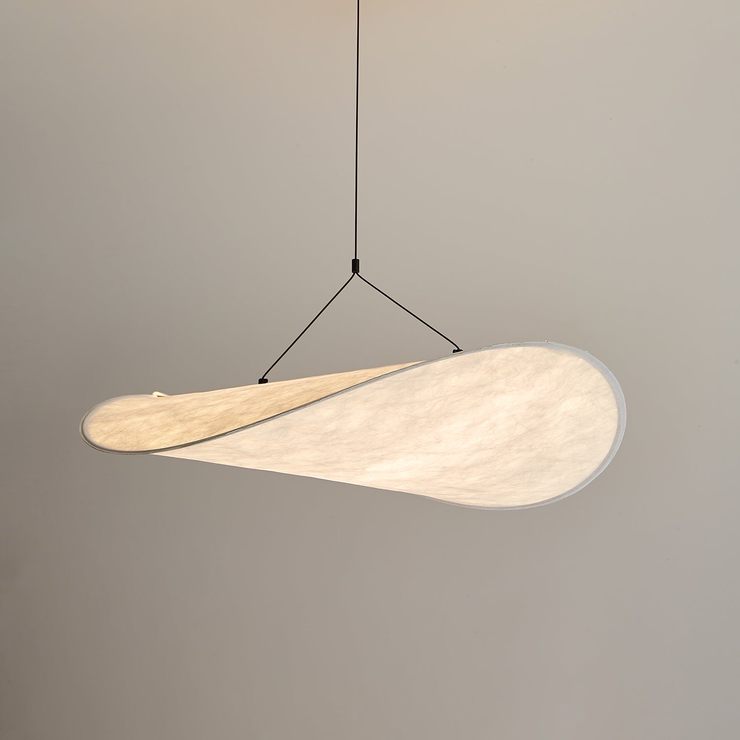 Stylish and Durable Tense Tyvek Pendant Light - Modern Hanging Lamp for Living Room, Bedroom, or Dining Area Decoration
