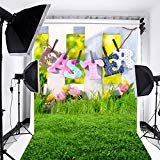 Laeacco 3x5ft Green Grassland Vinyl Photography Backdrop for Children - Outdoor Scenic Studio Photo Background (1W x 1.5H m) - Perfect for Kids Portraits, Birthday Parties & Themed Photo Shoots