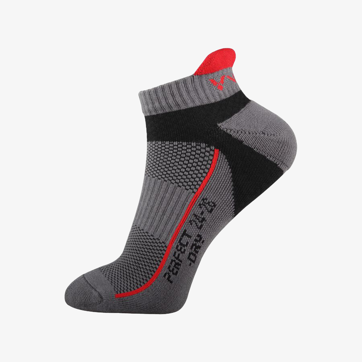 Victor Men's Sports Socks SK144D - Breathable Athletic Socks for Running, Gym & Workout - Moisture Wicking Cushioned Socks for Men (Red, Large) - Perfect for Sports, Hiking & Everyday Wear