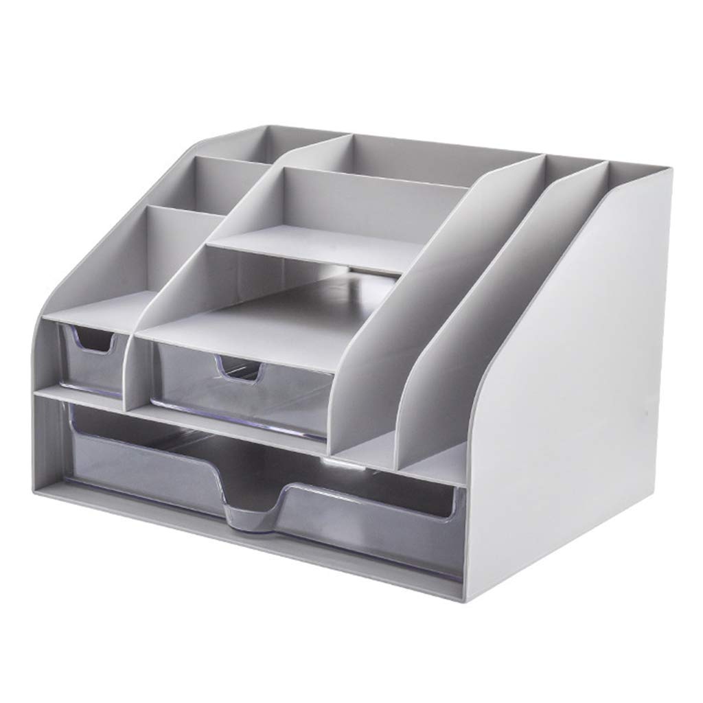 Plastic Floating Shelves with Drawers - Multifunctional Office Desk Organizer, Bookshelf & Storage Rack for Books, Cosmetics, Office Supplies | Perfect for Home, Office & Dorm Room Organization