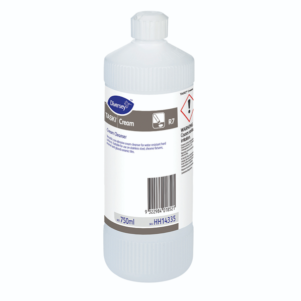 Diversey Taski R7 Cream Cleaner 750ml - Non-Scratch Formula for Commercial Kitchens & Food Service Areas