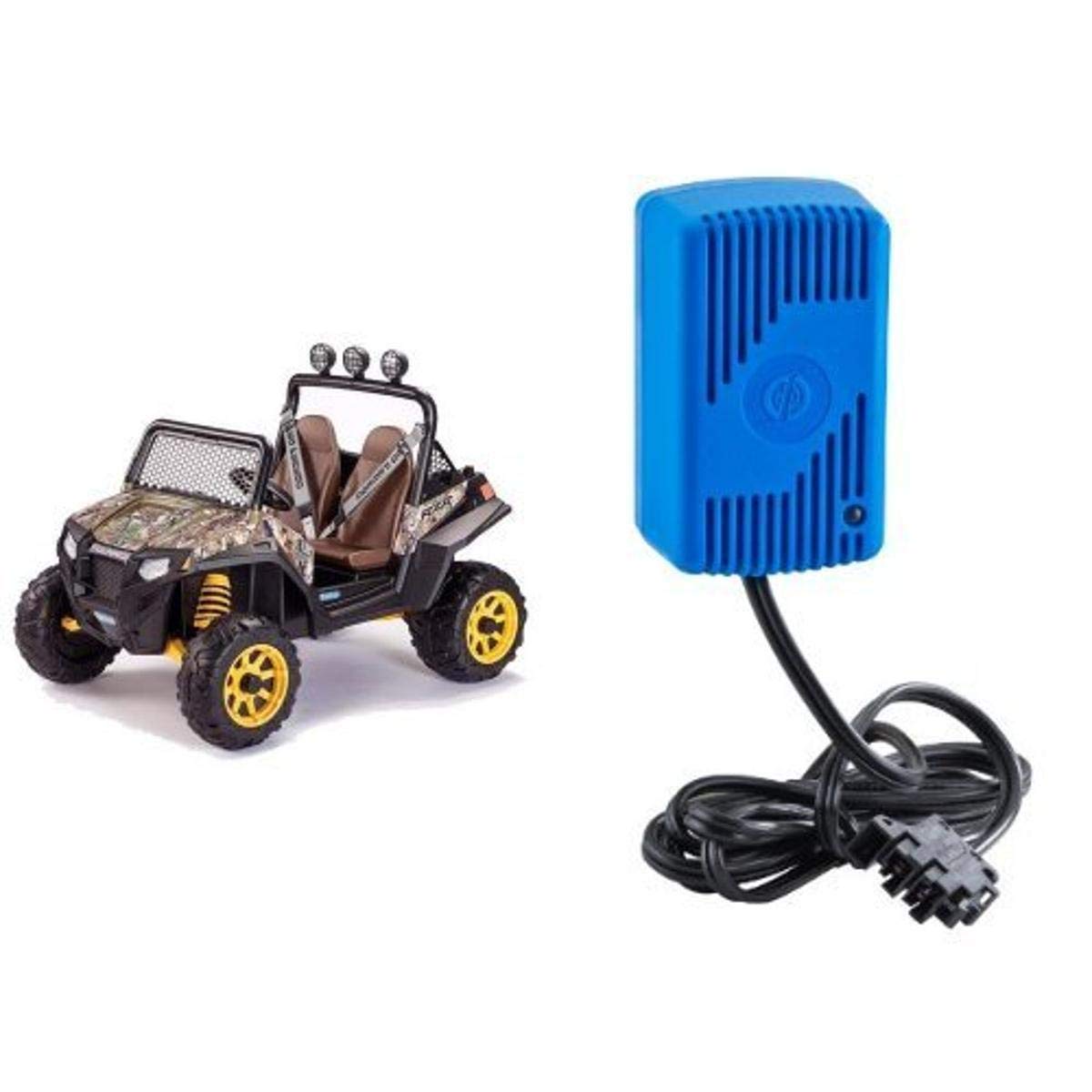 Peg Perego Polaris RZR 900 CAMO 12V Kids Ride-On Toy with Quick Charger - Electric ATV for Boys & Girls, Outdoor Adventure Play Vehicle for Backyard, Park & Off-Road Fun