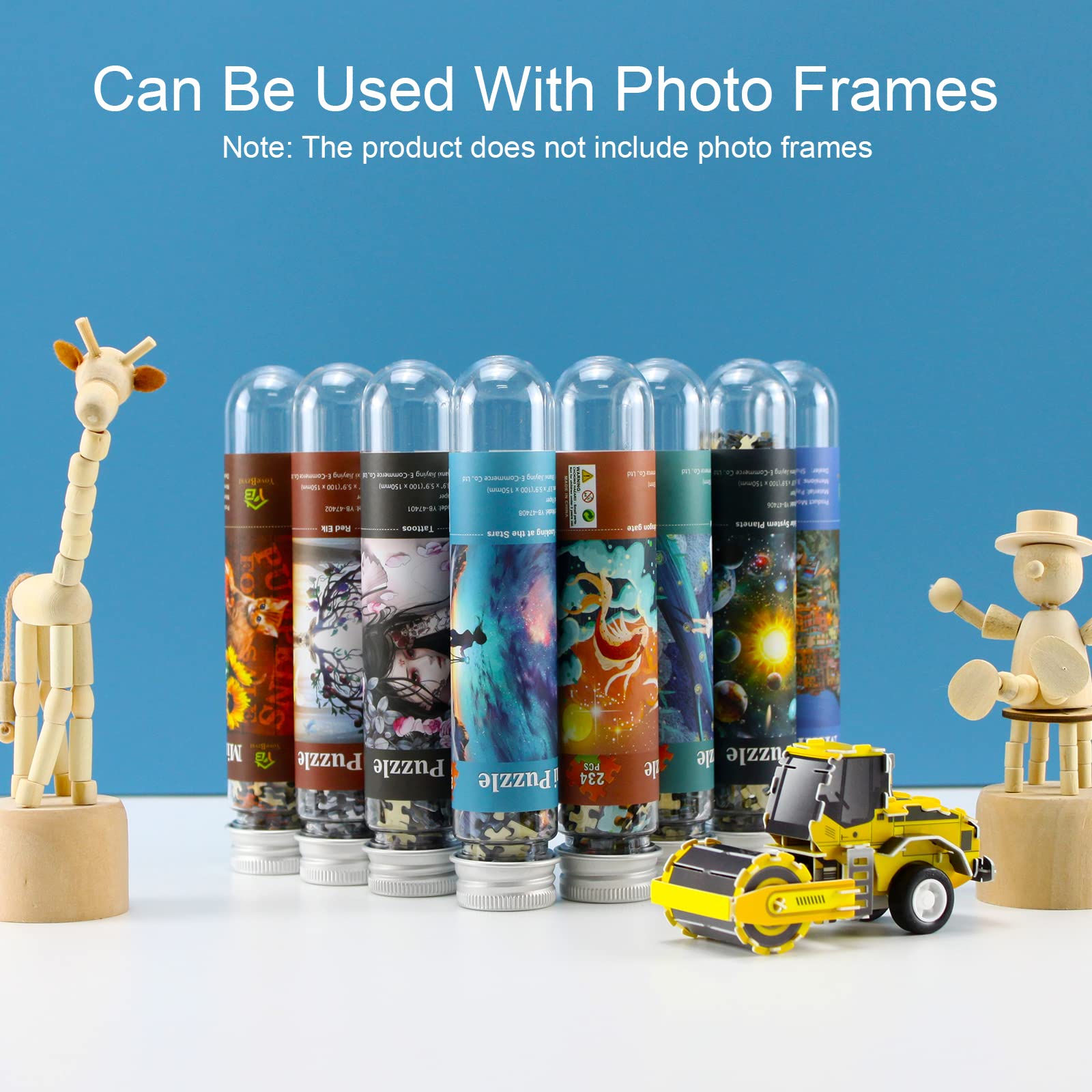 234-Piece Mini Jigsaw Puzzles for Adults - 8 Pack Small Challenging Micro Puzzles (6x4in) | Test Tube & Tiny Puzzle Set for Home Decor, Stress Relief & Brain Training | Perfect Gift for Puzzle Lovers & Family Game Night