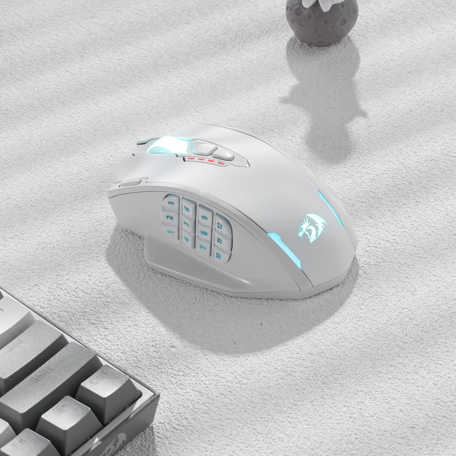Redragon M913 Impact Elite Wireless Gaming Mouse - 16000 DPI RGB Wired/Wireless Mouse with 16 Programmable Buttons, 45H Battery Life, Pro Optical Sensor - Perfect for MMO Gaming, FPS, and Professional Esports