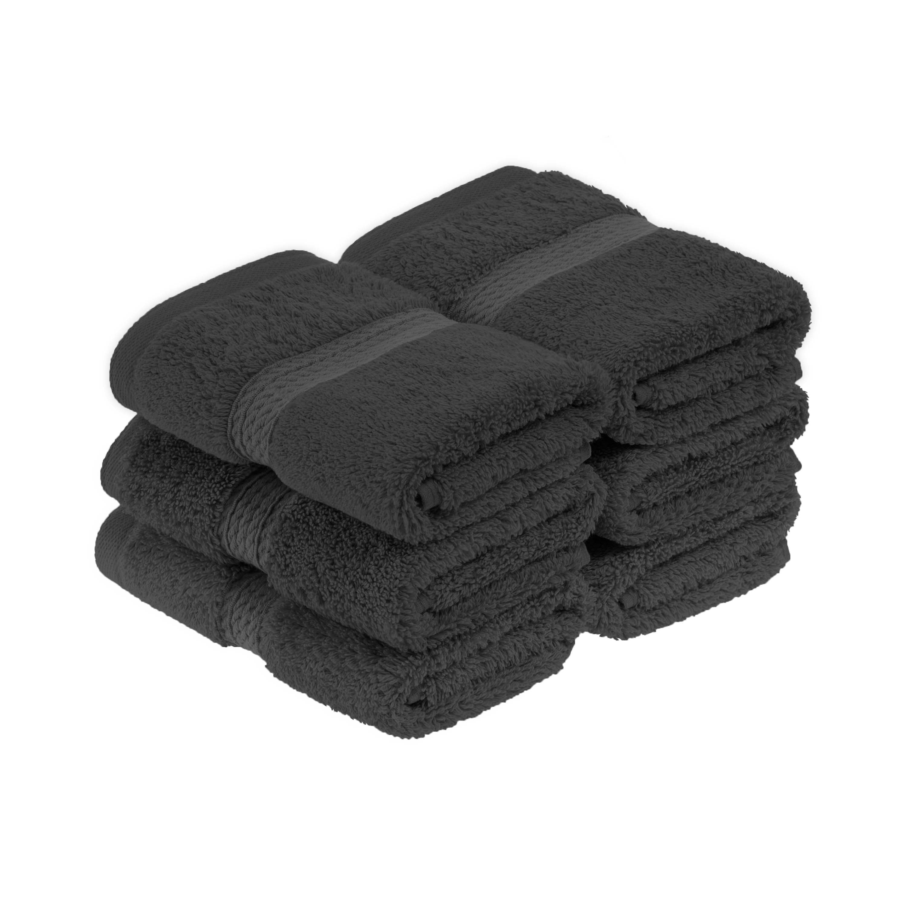 Premium 100% Egyptian Cotton Plush Heavyweight Luxury Bath Towel Set of 6 - Ultra Soft & Absorbent for Spa, Hotel & Home Use