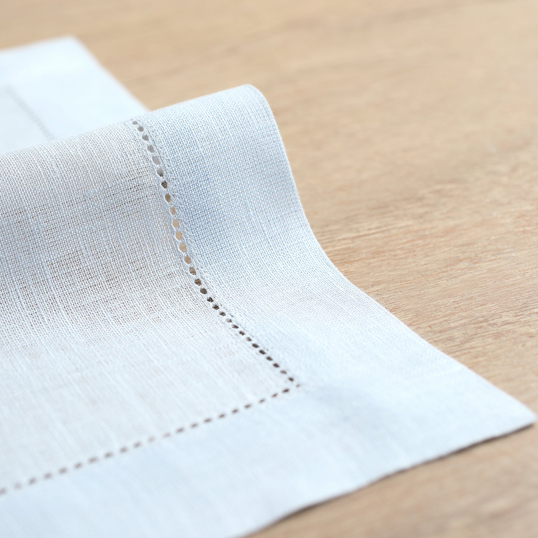 Premium Classic Hemstitch Napkins - 100% Cotton Linen Dinner Napkins for Formal Dining, Weddings & Special Occasions