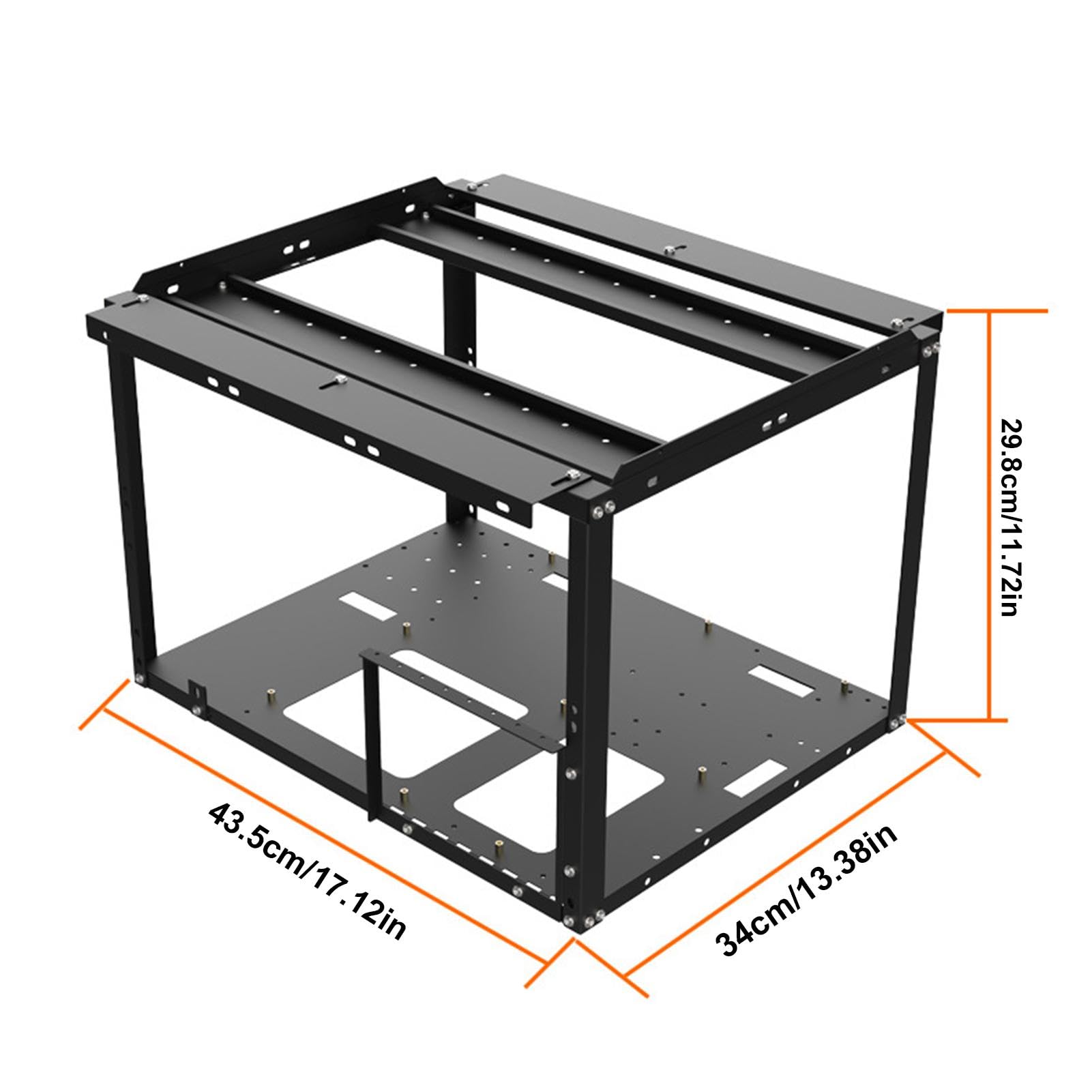 Open Frame Computer Case - Stackable ATX PC Chassis for Gaming & Mining Rigs, Rack Mount Stand for Cryptocurrency Mining, Home Office & Workstation Setup