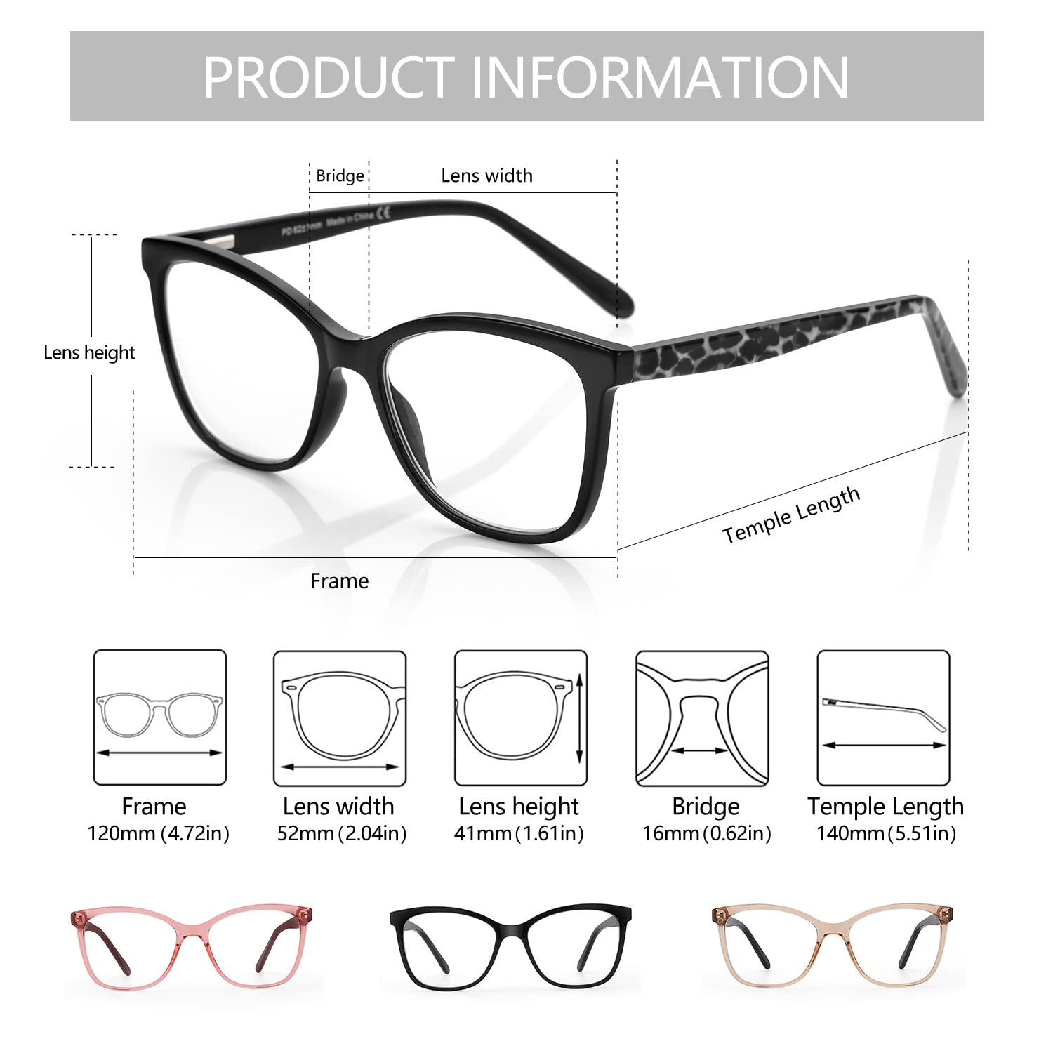 ZENOTTIC Blue Light Blocking Reading Glasses for Women - Cateye Computer Readers Anti Eyestrain, Lightweight Eyeglasses for Office Work, Screen Time & Reading
