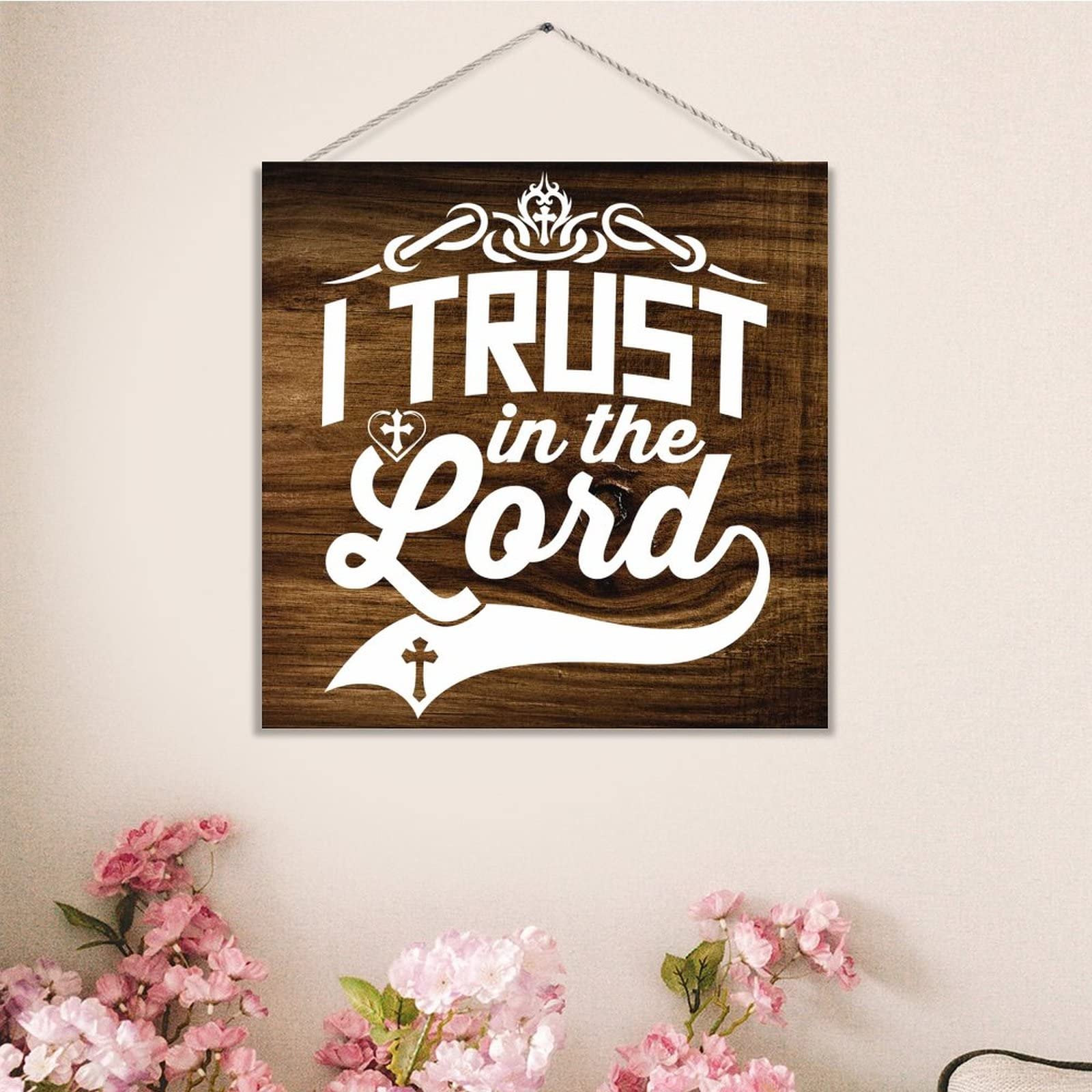 Christian Wooden Plaque - Bible Verse Wall Art for Home & Gifts