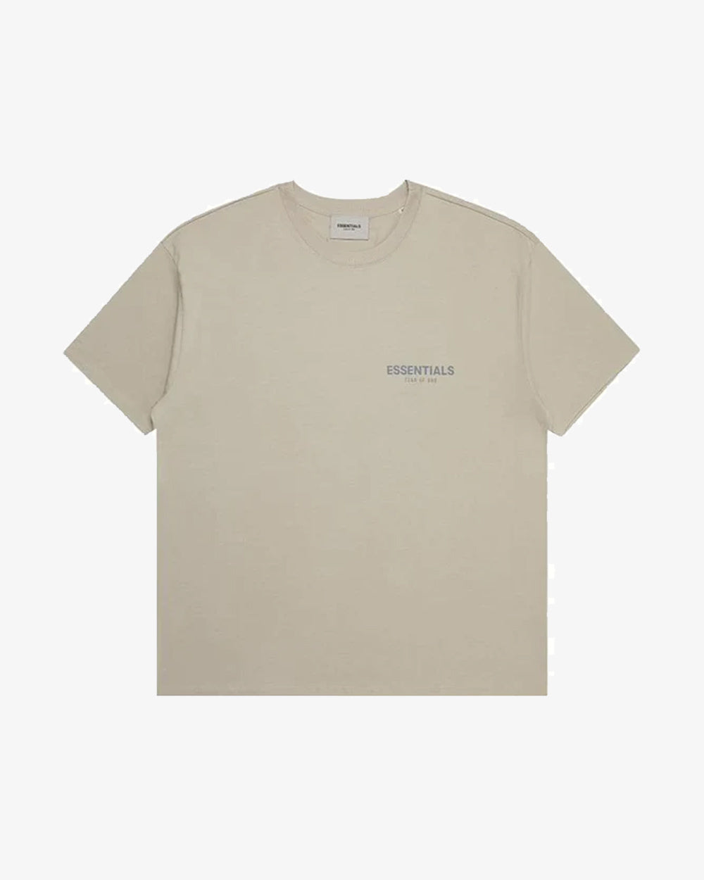 FOG ESSENTIALS FW21 Reflective Logo Tan T-Shirt for Men - Streetwear Fashion Tee for Casual Wear & Urban Outfits