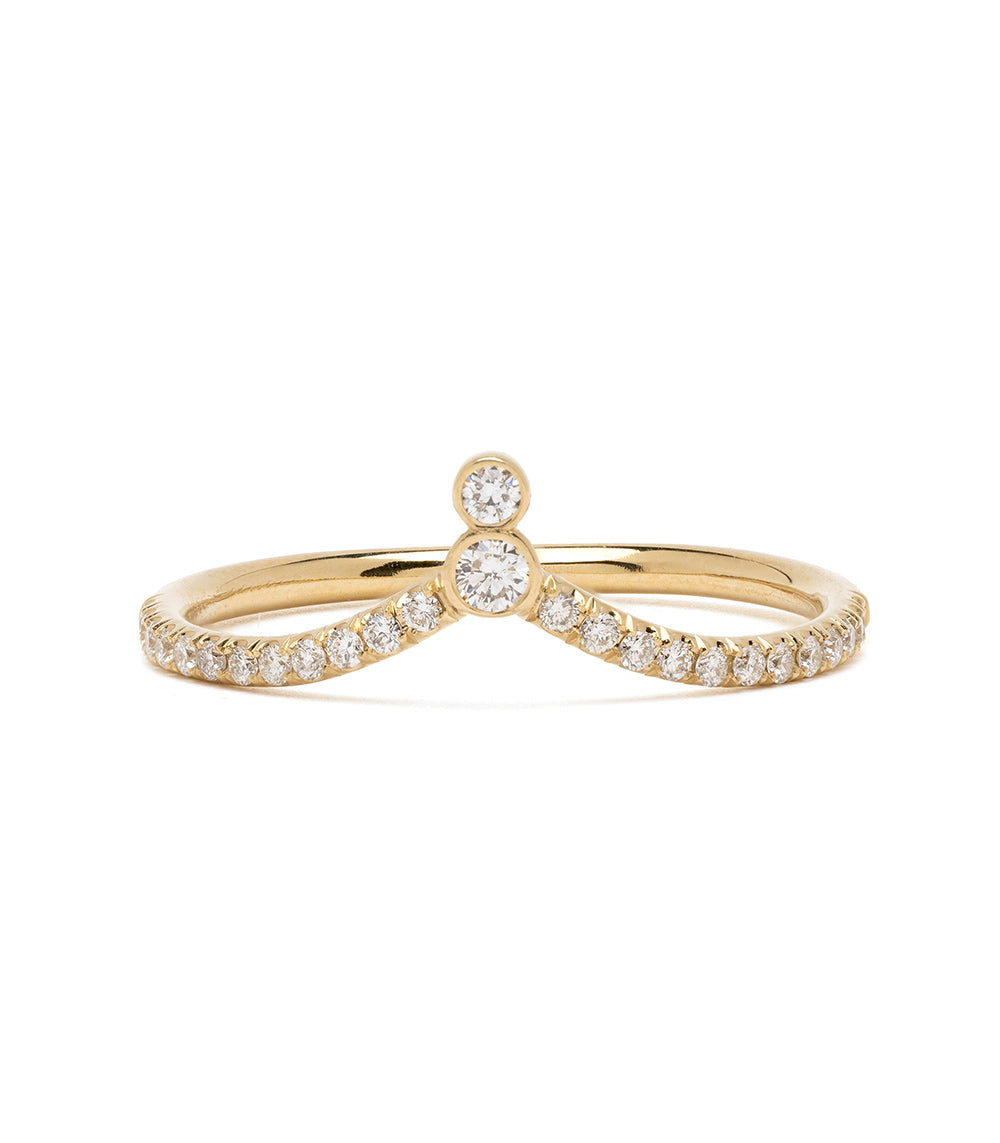 Tiara Bezels Nesting Band - Elegant Stackable Rings for Women, Perfect for Weddings, Prom & Special Occasions