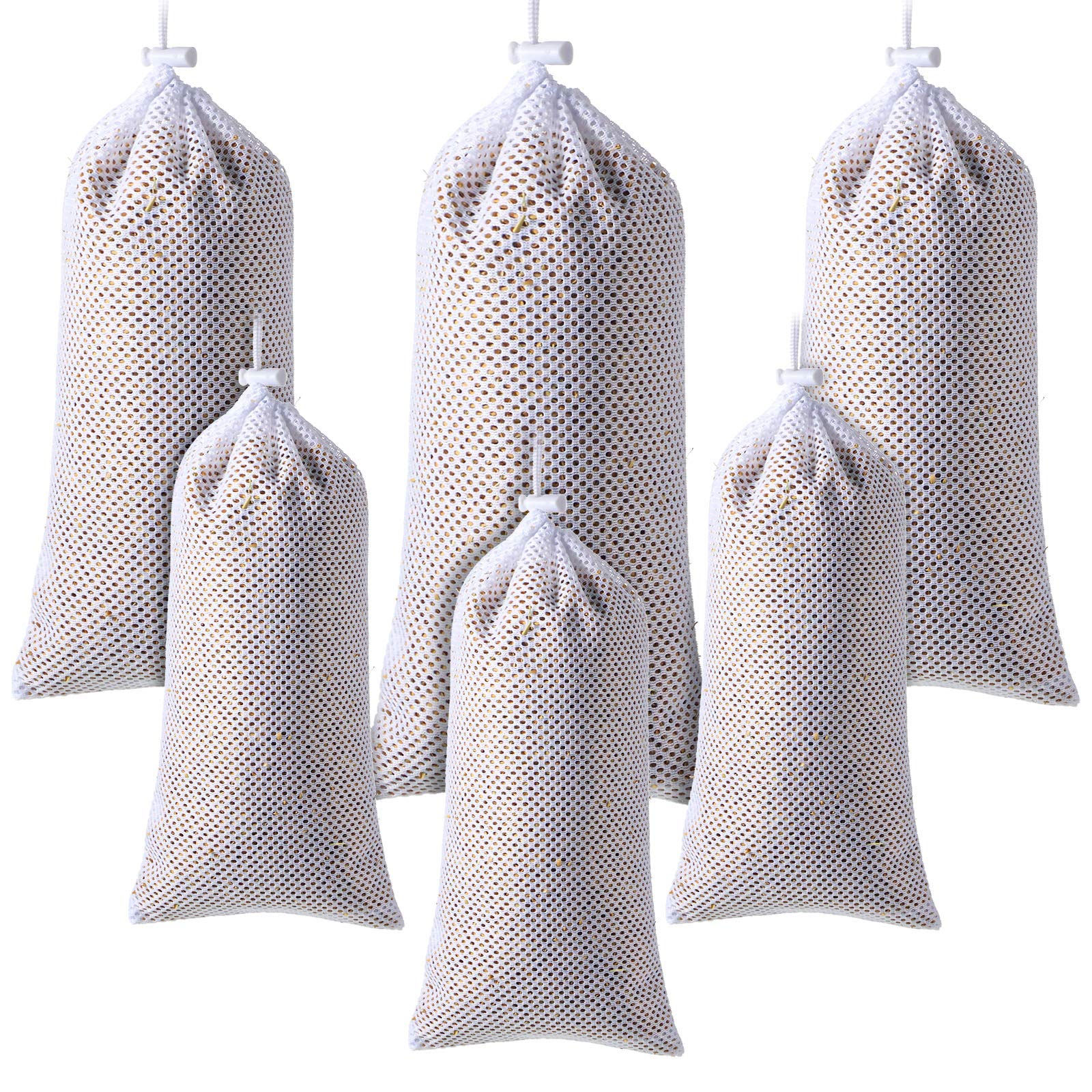 Shihanee 6-Piece Finch Sock Bird Feeders - Wild Bird Seed Socks for Small Birds - Perfect for Backyard Bird Watching & Attracting Finches