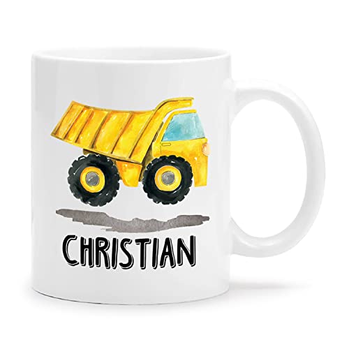 Kids Construction Trucks Mug