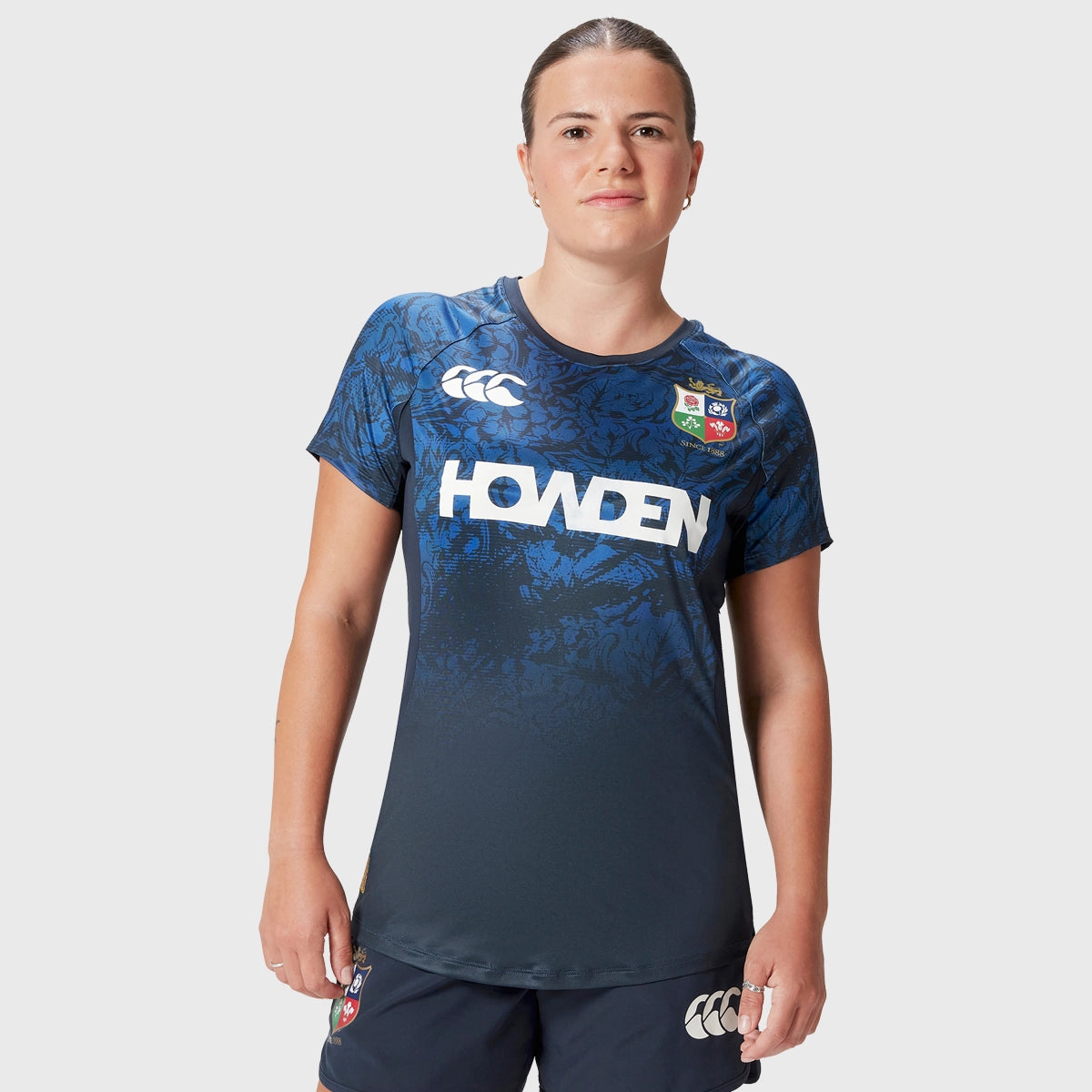 Canterbury British & Irish Lions Women's Superlight Performance T-Shirt - Navy Blue Rugby Jersey for Training & Match Day - Lightweight Breathable Fabric for Sports & Casual Wear