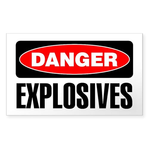 Clear - Danger: Explosives Sticker