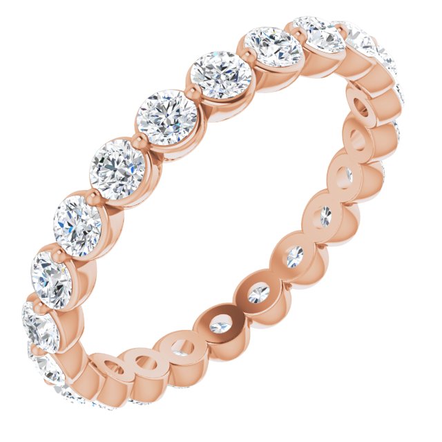 1.32 Carat Round Diamond Eternity Band - Delicate Wedding Ring for Women - Perfect for Anniversaries, Engagements & Special Occasions