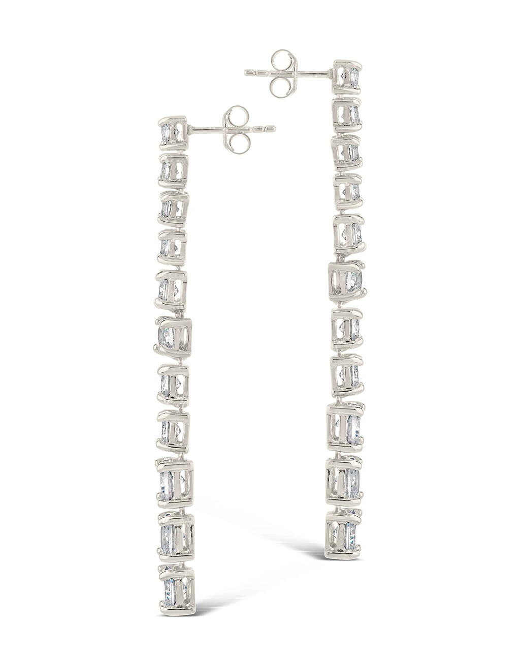 Natasha CZ Drop Stud Earrings for Women - Sparkling Cubic Zirconia Dangle Earrings for Daily Wear & Special Occasions