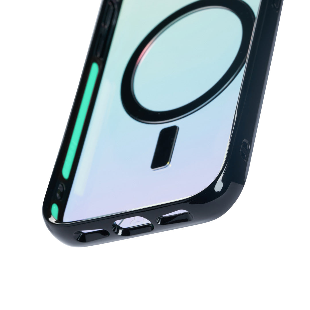 MagSafe Compatible Iridescent Phone Case for iPhone 14/13/12 - Crystal Clear Shockproof Protection | Perfect for Everyday Use, Work & Travel