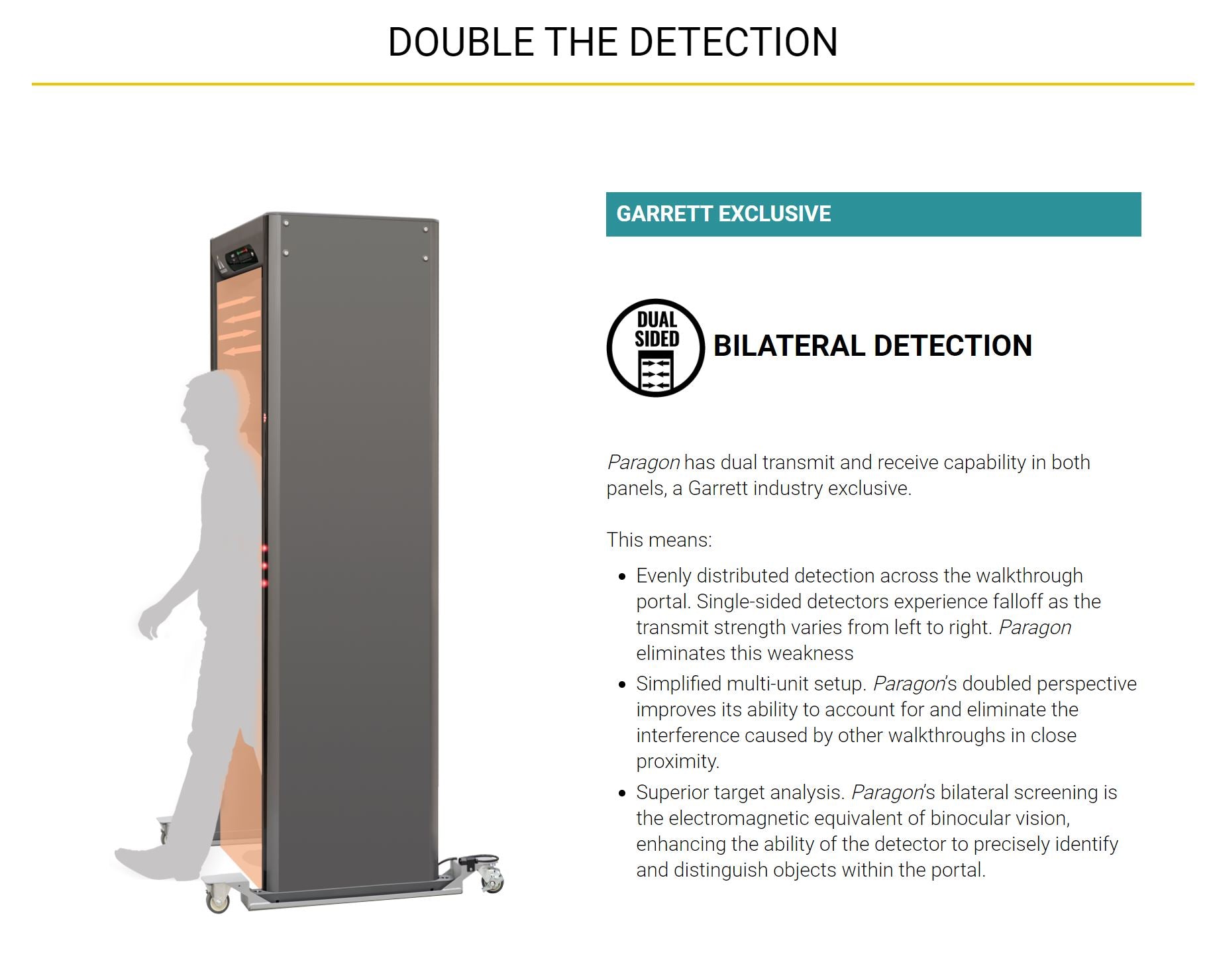 Garrett Paragon Walk Through Metal Detector - High Security Metal Detection for Airports, Schools & Events | Reliable Full-Body Screening Solution