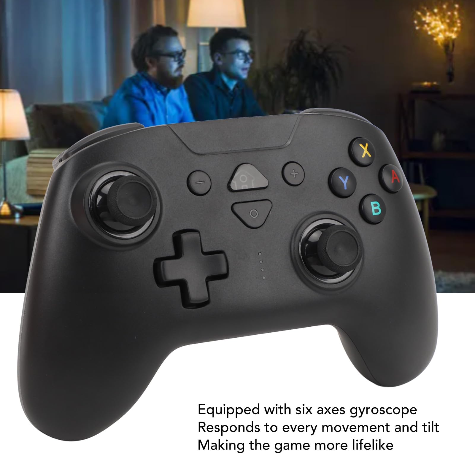 Garsent Wireless Gaming Controller with RGB Lighting, Programmable Back Buttons & Vibration Feedback - Perfect for PC, PS4, PS5 & Xbox Gaming Sessions