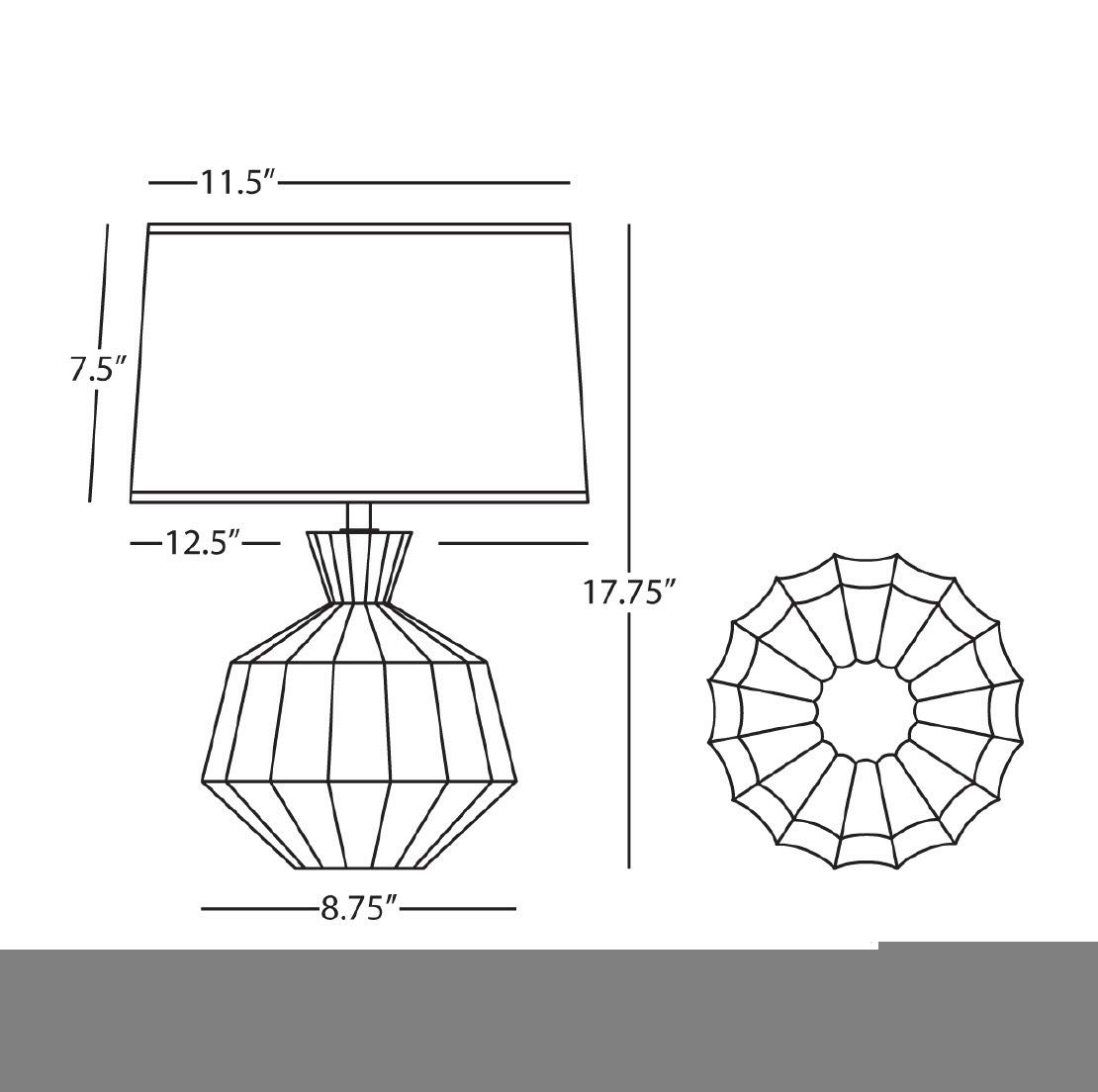 MMB18 Modern One Light Table Lamp - Stylish Bedside & Desk Lighting for Home Office, Living Room, and Dorm Decor