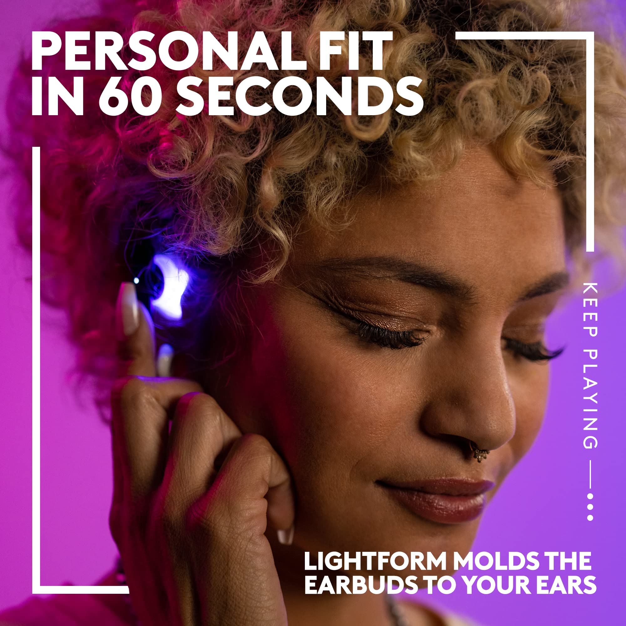 Logitech G FITS True Wireless Gaming Earbuds with Custom Molded Fit - Lightspeed & Bluetooth Connectivity, 4 Beamforming Mics for PC, Mac, PS5, PS4, Mobile & Nintendo Switch (White) - Perfect for Competitive Gaming, Streaming & Mobile Entertainment