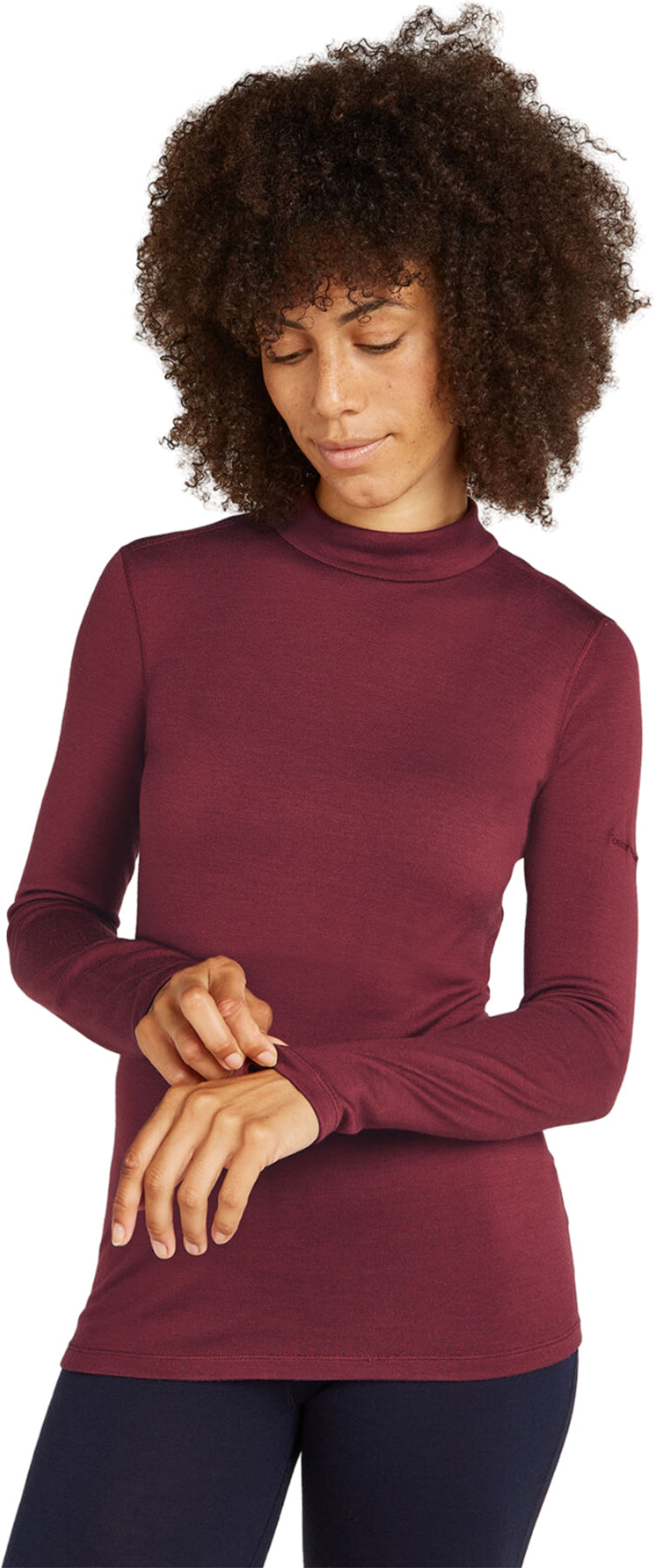 260 Tech Merino Wool Long Sleeve Turtleneck Baselayer for Women - Warm Thermal Underwear Layer for Skiing, Hiking & Winter Outdoor Activities