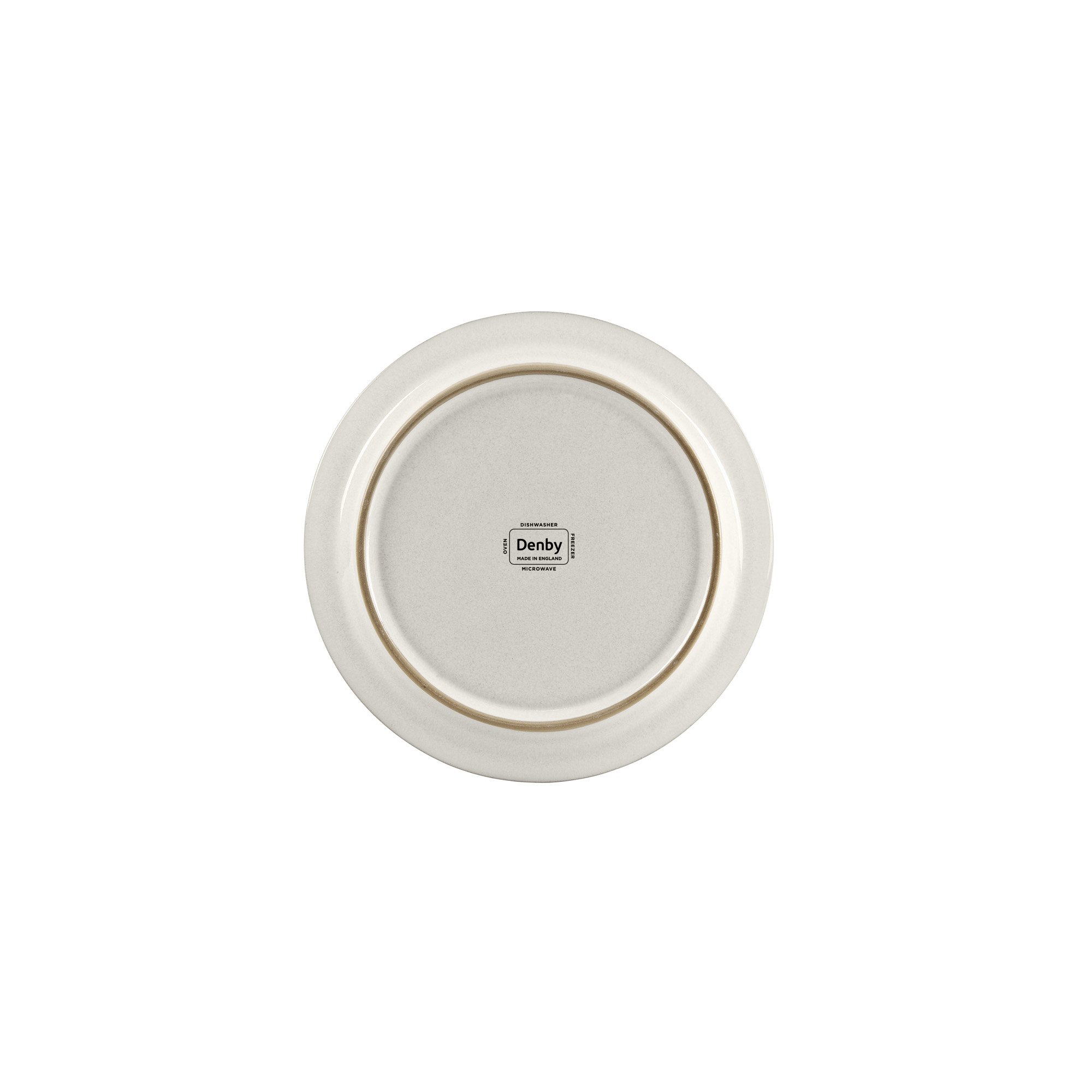 Denby Natural Canvas Plate Set - 4 Small Cream Plates for Everyday Dining, Dinner Parties & Home Decor | Durable Stoneware Dish Set for Casual & Formal Meals